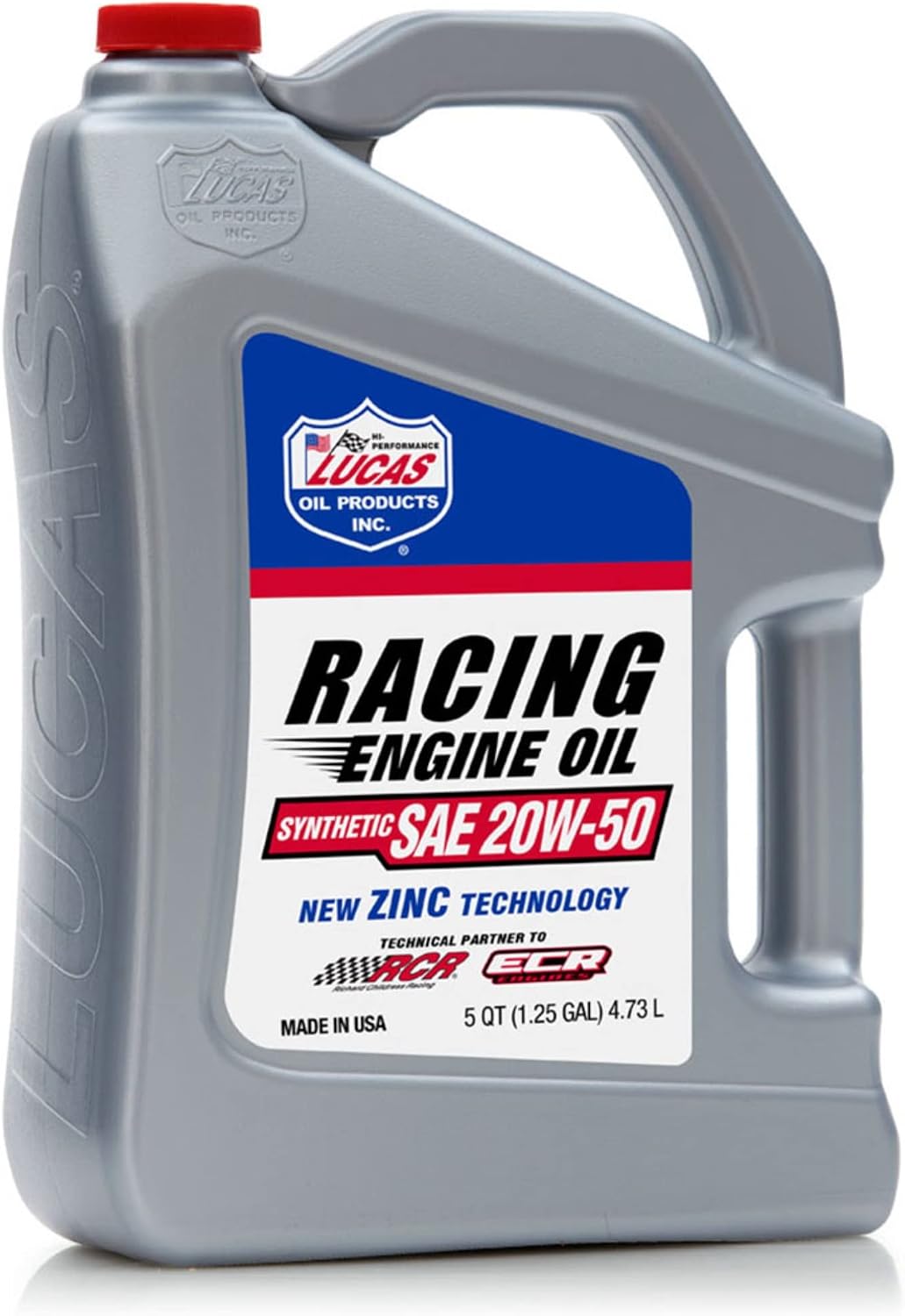 Lucas Oil SAE 20W-50 Racing Engine Oil, 5 Quart (Pack of 1)