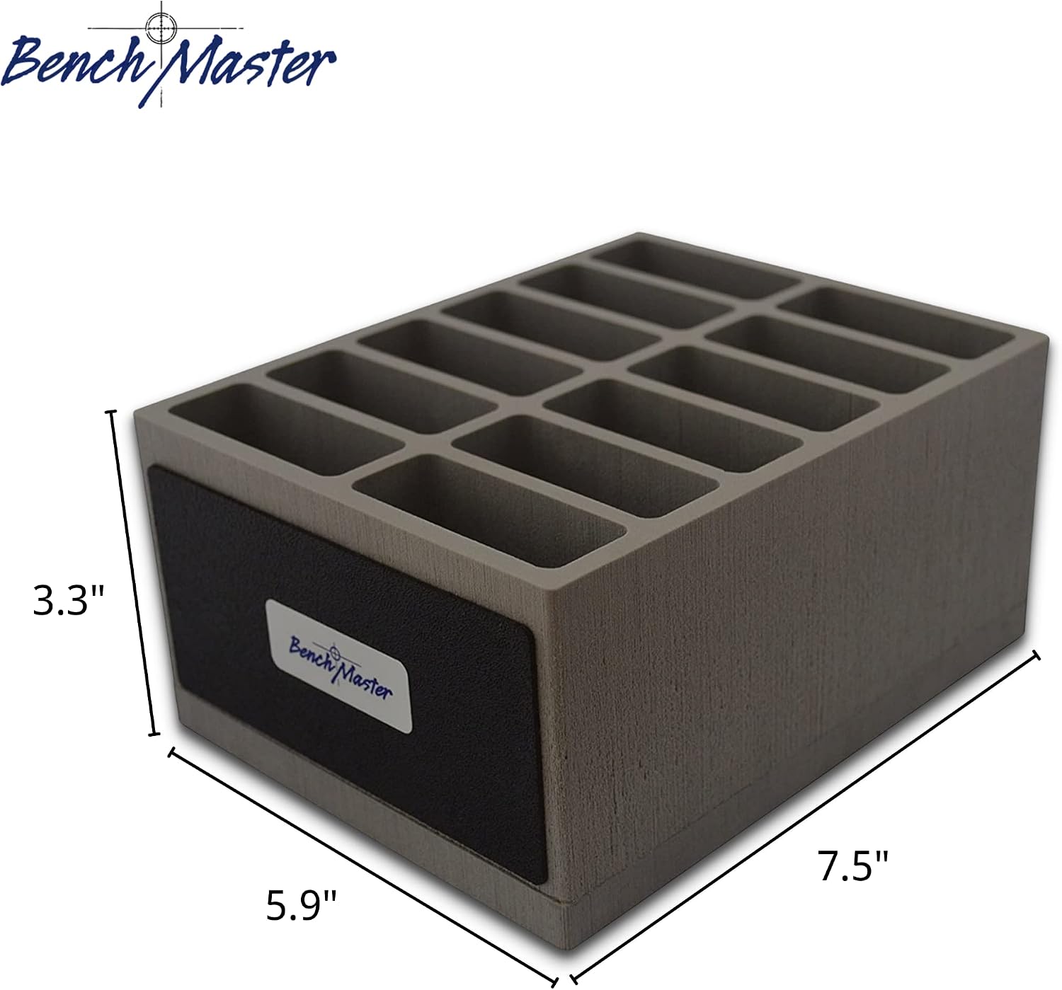 BenchMaster Weapon Rack AR Magazine Rack for Gun Safe, Holds 12 AR Magazines, High-Density Foam Gun Magazine Holder & Organizer