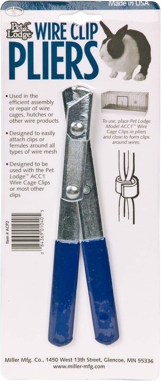 Pet Lodge® Wire Clip Pliers | Specialty Pliers Designed for Ferrule Type Wire Clips | Wire Cage Clip Pliers