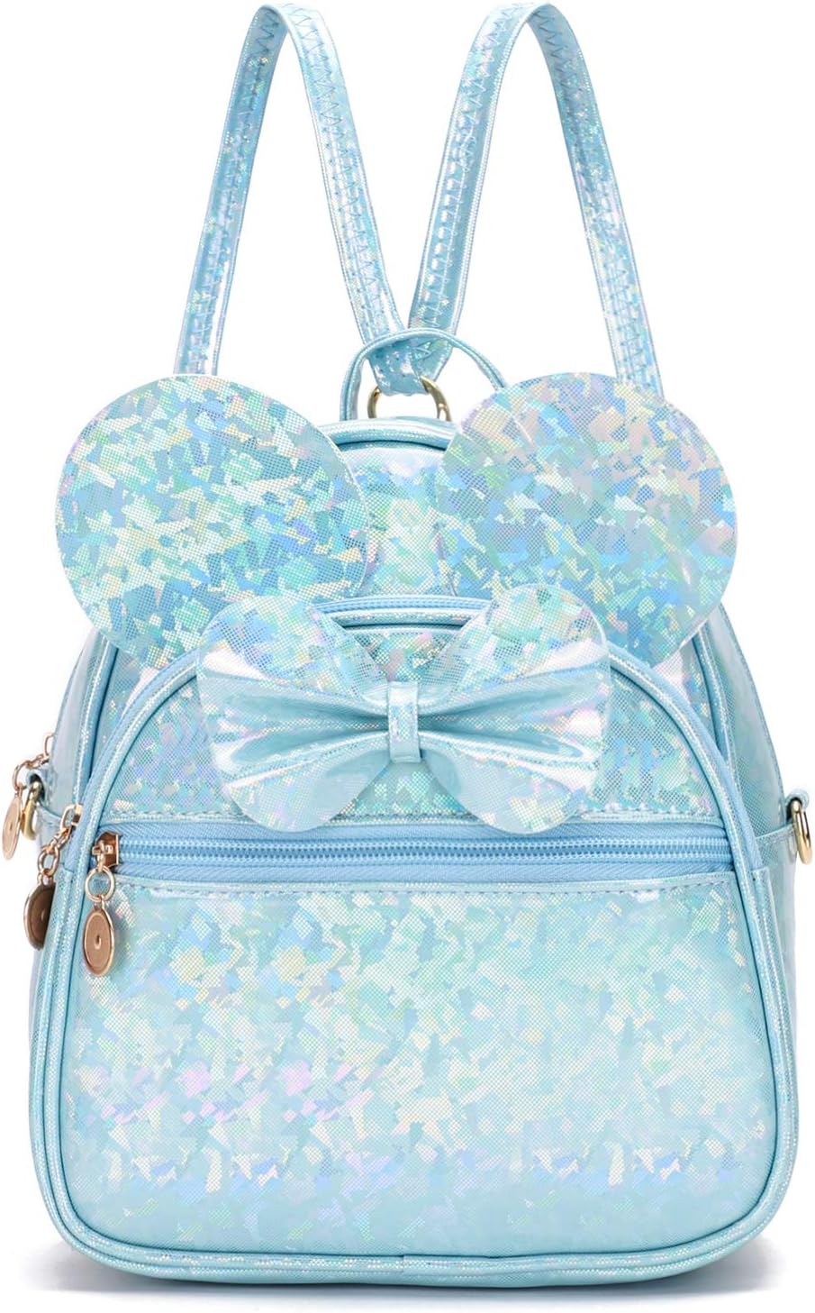 KL928 Girls Mini Backpack Bowknot Polka Dot Cute Small Daypacks Convertible Shoulder Bag Purse for Women