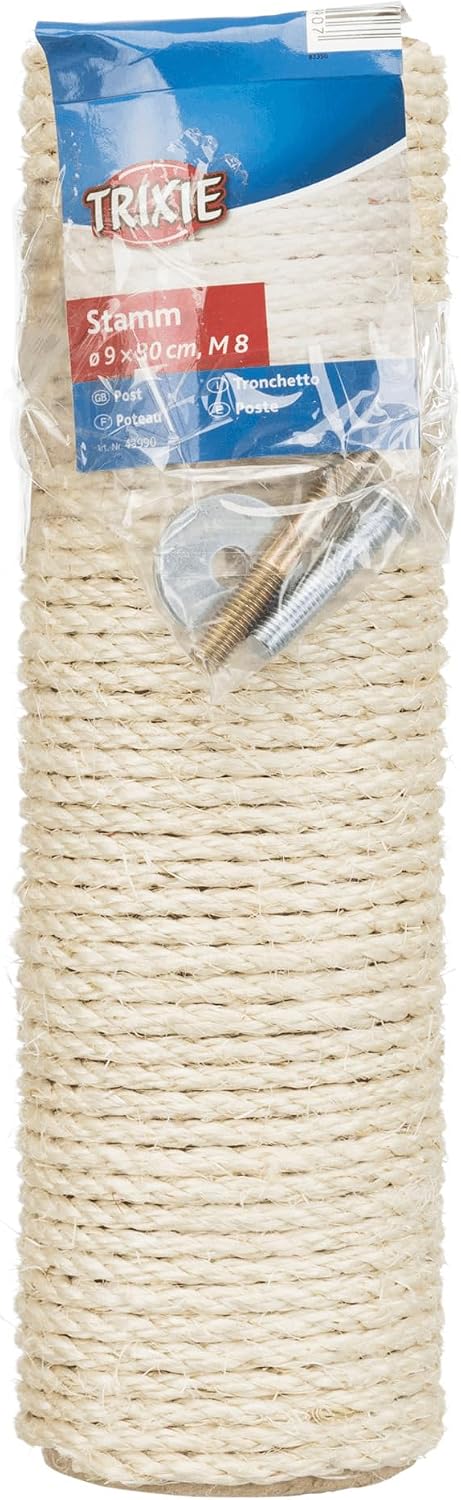 TRIXIE Replacement Sisal Post for Cat Scratching Posts, Backup Scratcher for Indoor Cat Furniture, Trees and Towers, 3.5 in x 23.6 in (9 x 60 cm)
