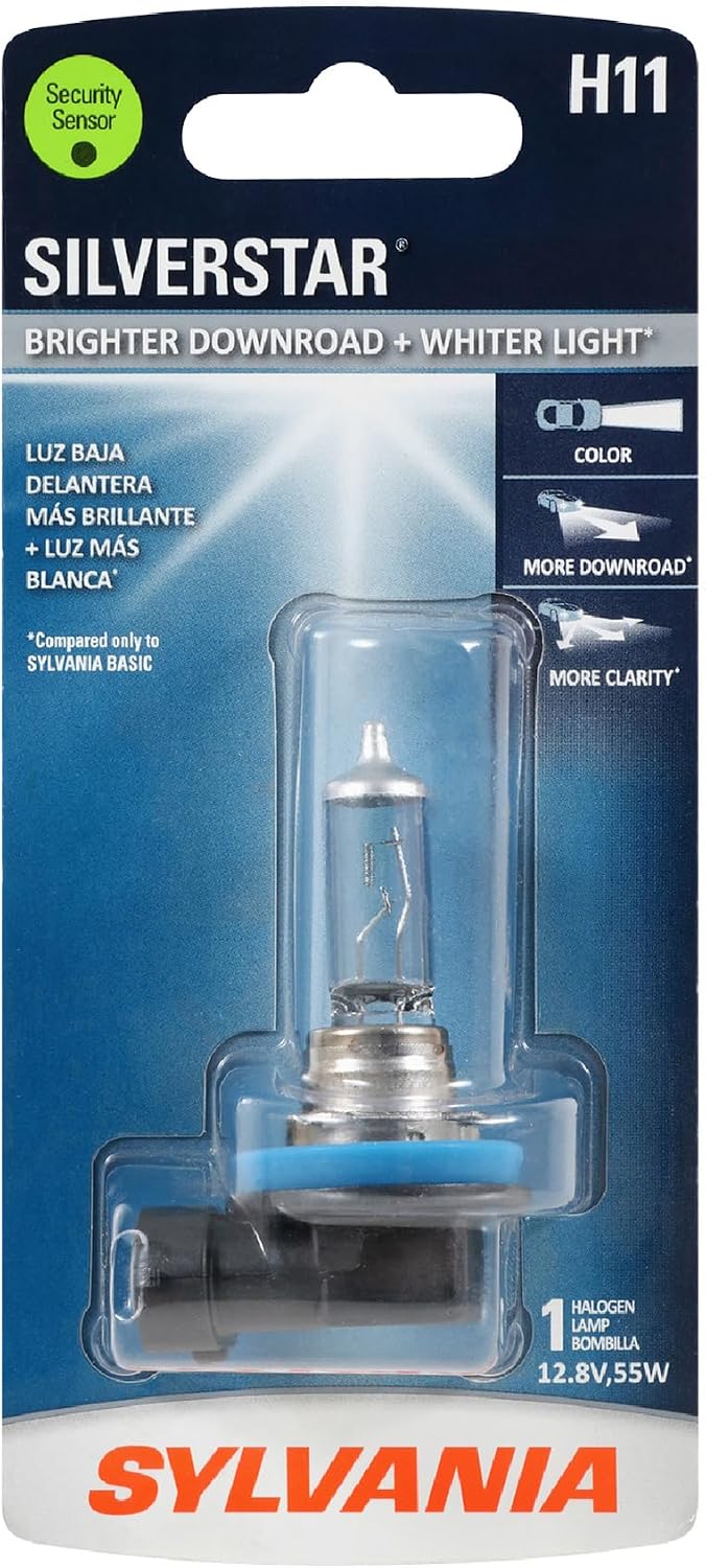 SYLVANIA - H11 SilverStar - High Performance Halogen Headlight Bulb, High Beam, Low Beam and Fog Replacement Bulb