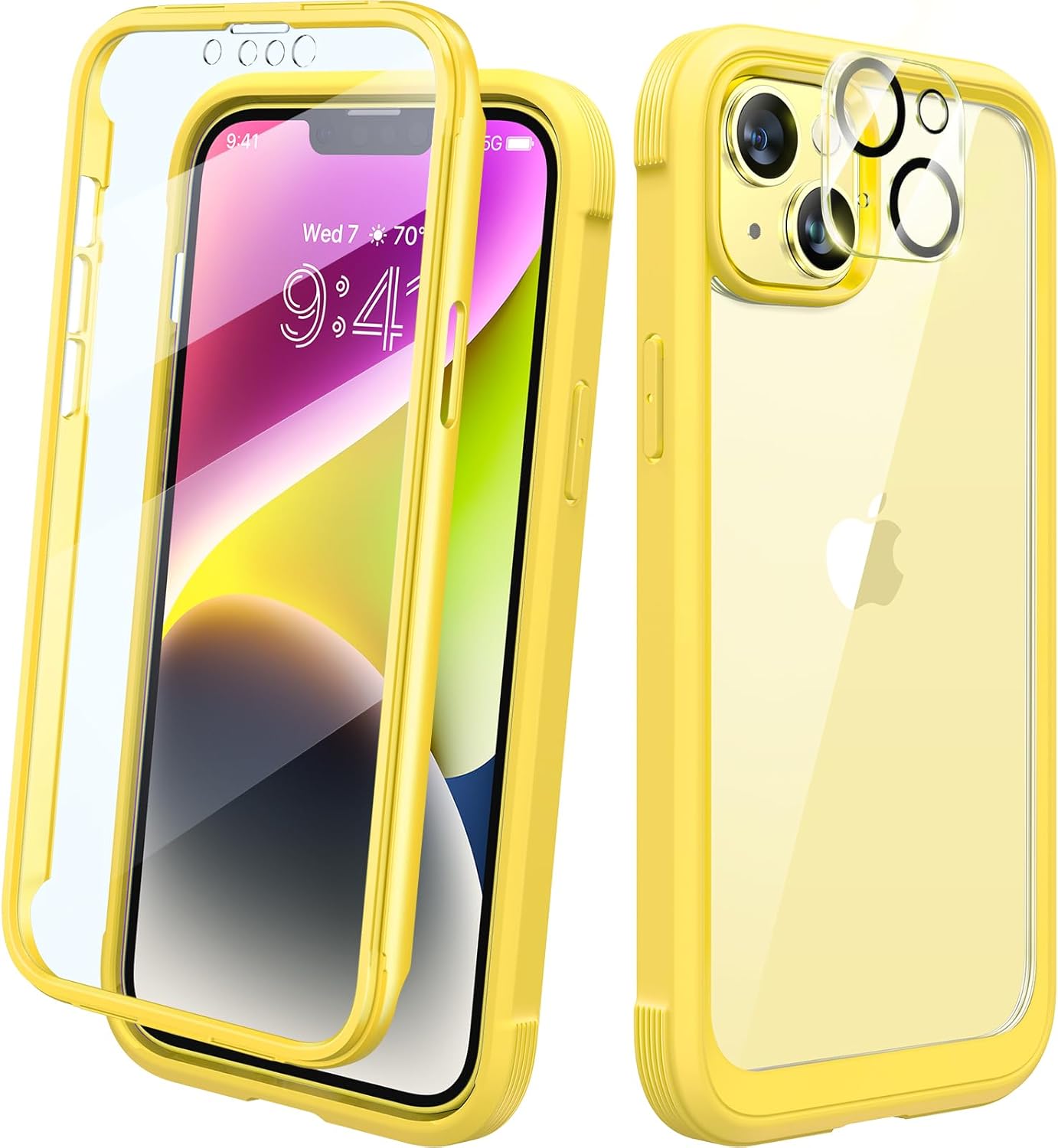 Diaclara Designed for iPhone 12 Mini Case, Full Body Rugged with Built-in Touch Sensitive Anti-Scratch Screen Protector