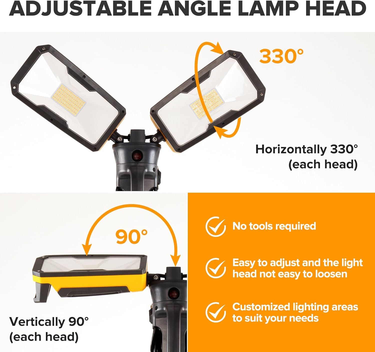 LUTEC Upgraded 5000K 15000 LM 105 W LED Work Light with Telescoping Tripod