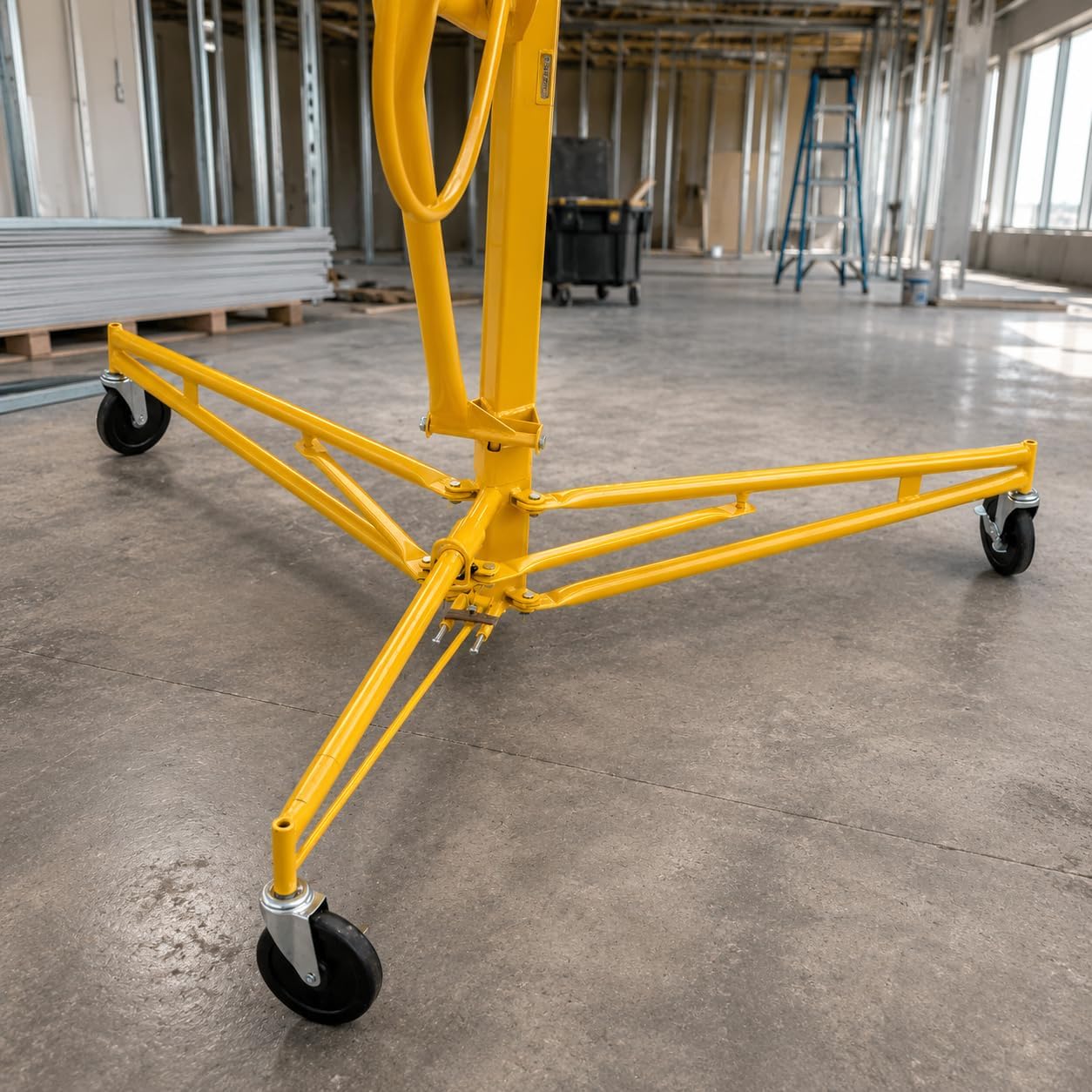 Stark USA 11 Ft Drywall Lift Panel Hoist, Rolling Sheetrock Lift Jack with 360° Adjustable Cradle, Telescoping Extension Arm