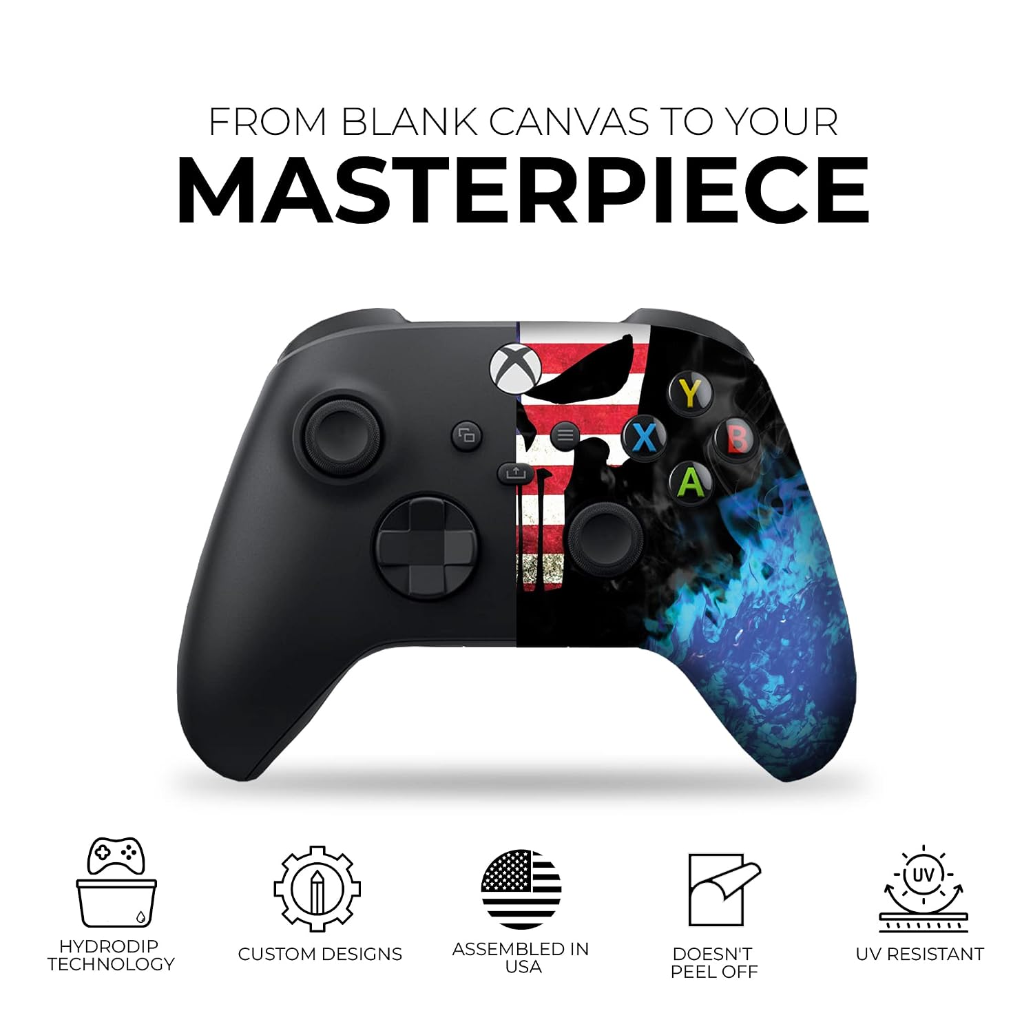 DreamController Green Weed Grass Custom X-box Controller Wireless compatible with X-box One/Series X/S Proudly Customized in USA with Permanent