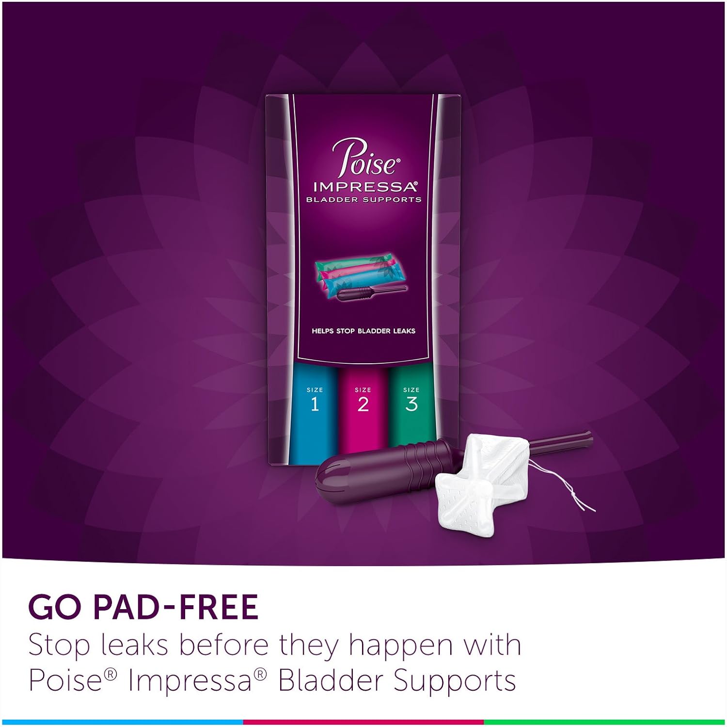 Poise Incontinence Pads, Moderate Absorbency, Long, 54 Count