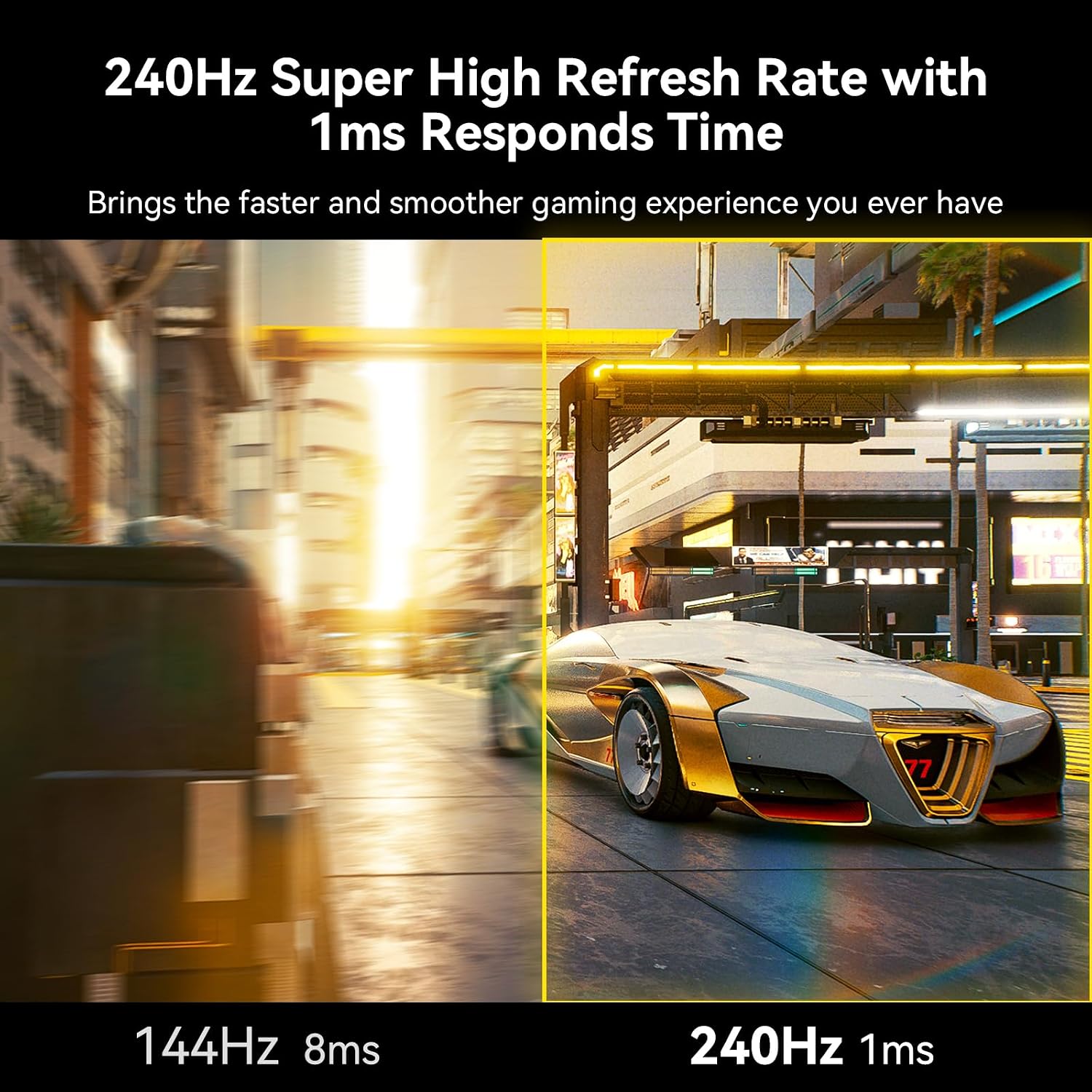 SANSUI 32 Inch Curved 240Hz Gaming Monitor High Refresh Rate, FHD 1080P | Gaming PC Monitor HDMI DP1.4, 1500R Curvature, 1Ms MPRT, HDR,Metal Stand,VESA Compatible(DP Cable Incl.)