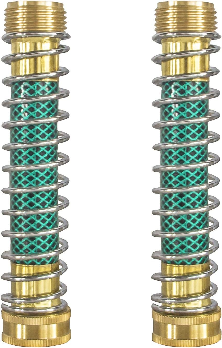 Hourleey Garden Hose Protector, Hose Extension Adapter with Coil Spring, 2 Pack