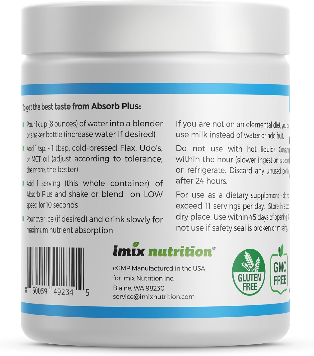 Isolate Protein - Diet Supplement for Improved Gut Health, Extra Nutritional Support, Non-GMO, Gluten-Free, Lactose-Free, Casein-Free (2.2 Lbs, Simply Vanilla)