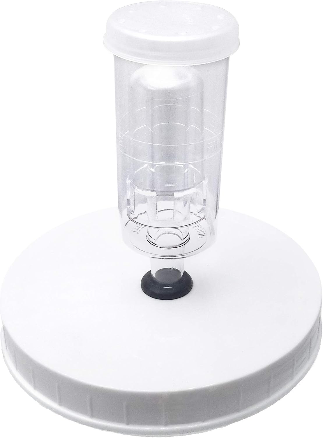 Airtight One Gallon Standard Fermentation Lid Gasket with Airlock - Turns Gallon Jar Into A Fermenter - Hard Kombucha, Beer, Wine, Cider, (S-Airlock)