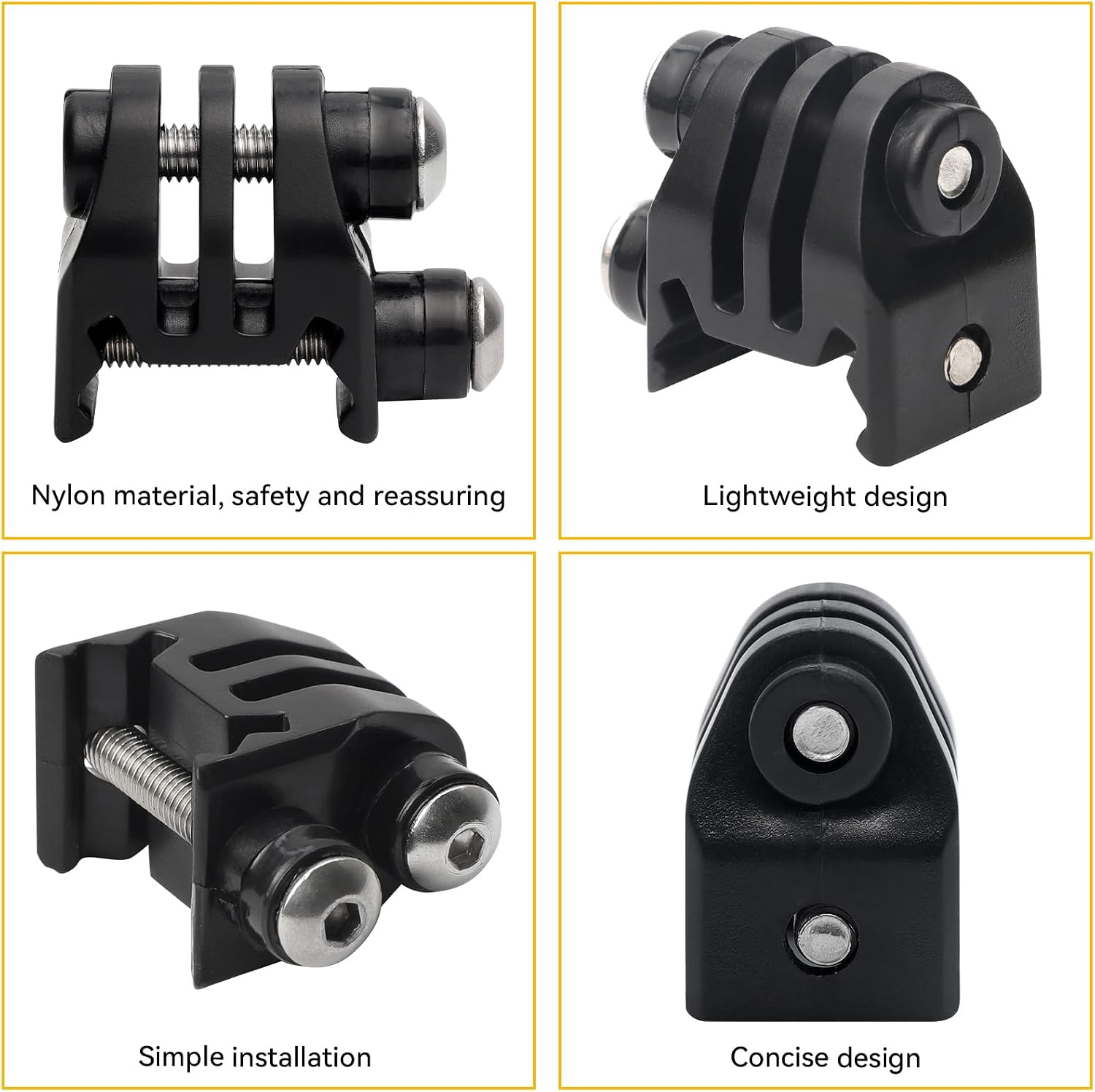 Picatinny Rails Airsoft Rail Helmet Excavator Mounts Bracket Adapter for GoPro Action Camera (2Black)