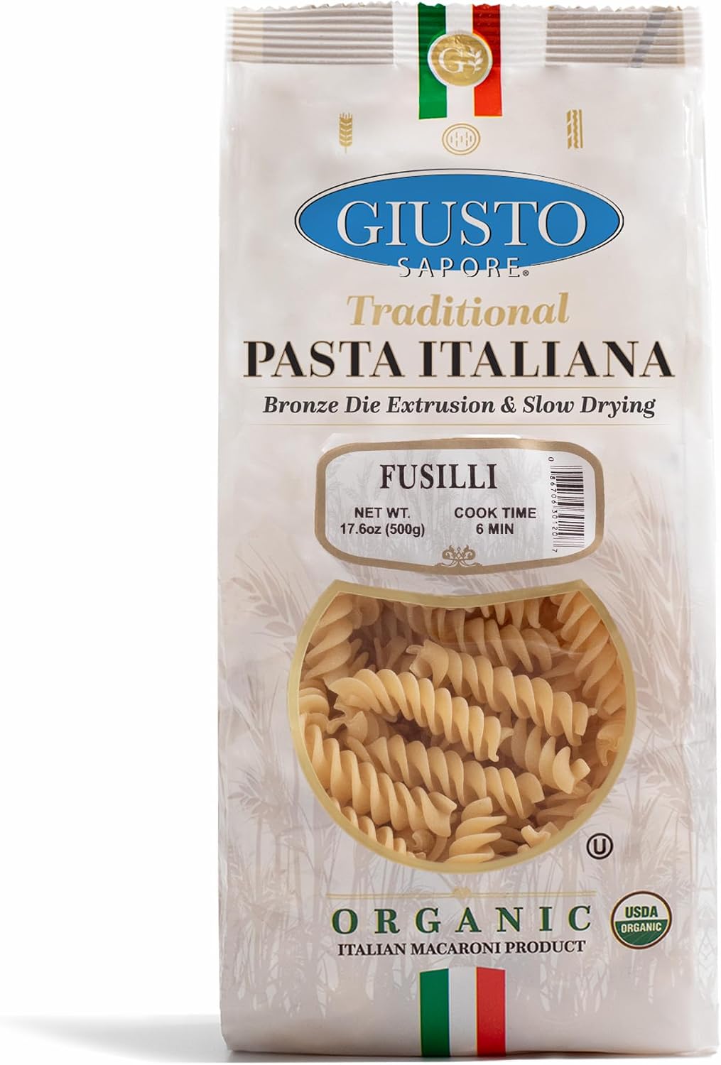 Giusto Sapore Italian Pasta - Caserecce 454g - Premium Organic Bronze Drawn Durum Wheat Semolina Gourmet Pasta Brand - Imported from Italy and Family Owned