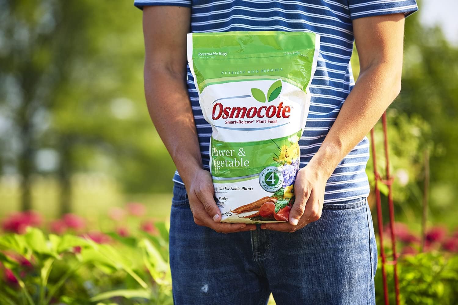 Osmocote Smart-Release Plant Food Flower & Vegetable, Plant Fertilizer, 8 lbs. (4-Pack)