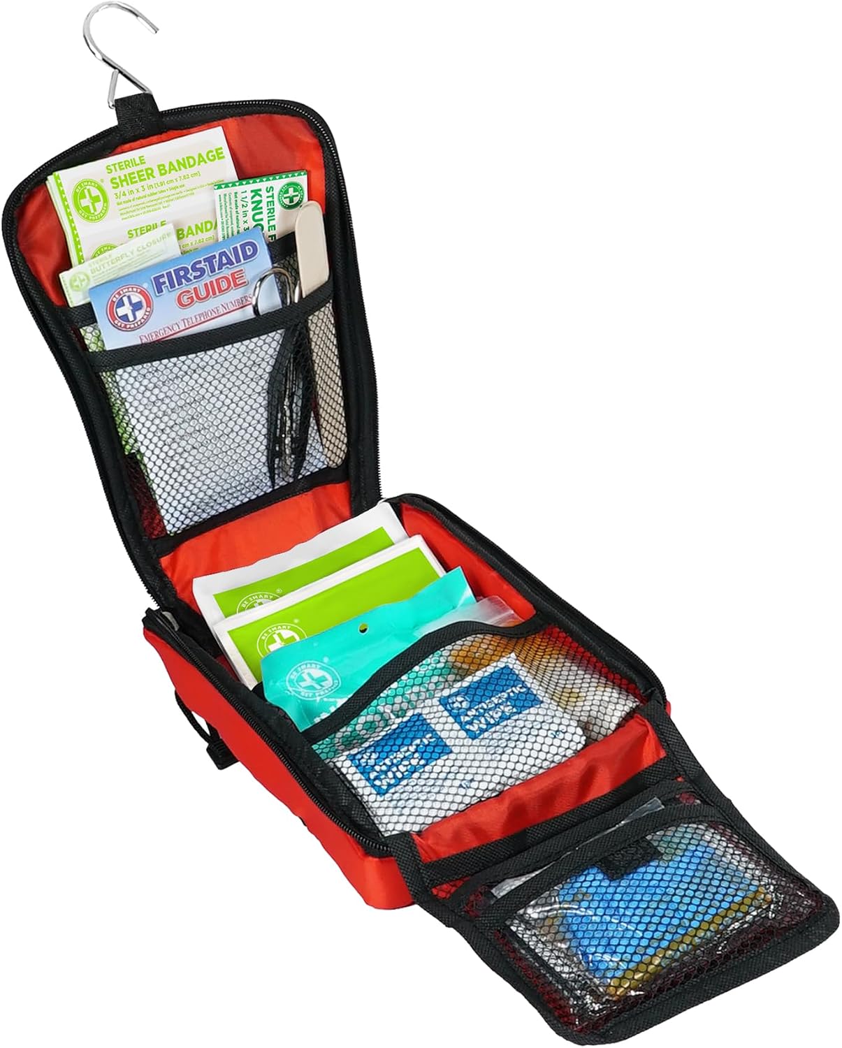 Be Smart Get Prepared 110 pc First Aid Kit: Clean, Treat, Protect Minor Cuts, Home, Office, Car, School, Business, Travel, Emergency, Outdoor, Camping & Sports, FSA/HSA (Packaging may vary)