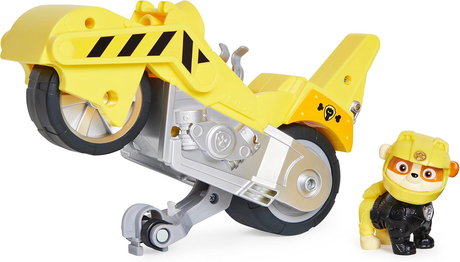 PAW Patrol, Moto Pups Wildcat’s Deluxe Pull Back Motorcycle Vehicle with Wheelie Feature and Toy Figure