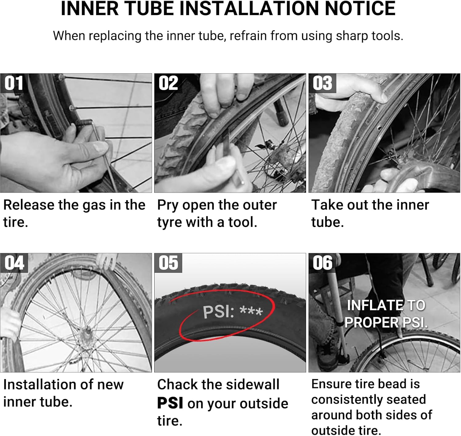 CALPALMY 12"/14"/16"/18"/20"/22"/24"/26"/28" Kids Bike Inner Tubes (2 Pack), Width Fit 1.75/1.95/2.125 with Schrader Valve