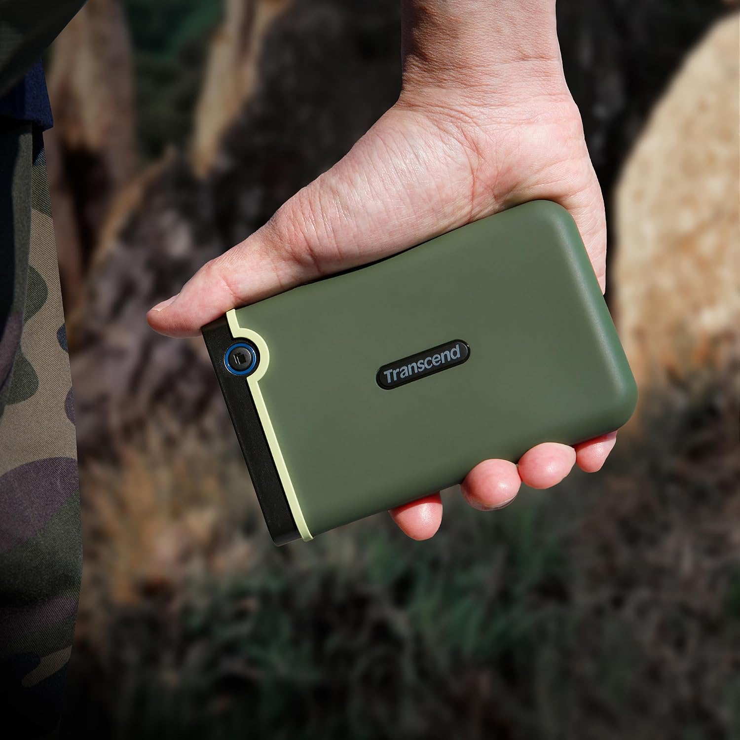 Transcend 4TB StoreJet 25M3 Rugged Portable HDD, One Touch Backup