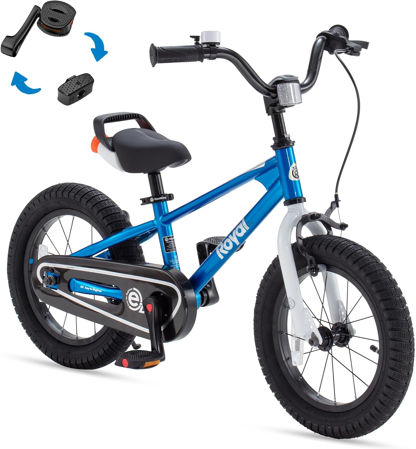RoyalBaby EZ Kids Bike 12 14 16 18 20 Inch Balance Pedal 2-in-1 Training Bicycle Boys Girls Ages 3 to 12 Years Easy Learn for Beginners