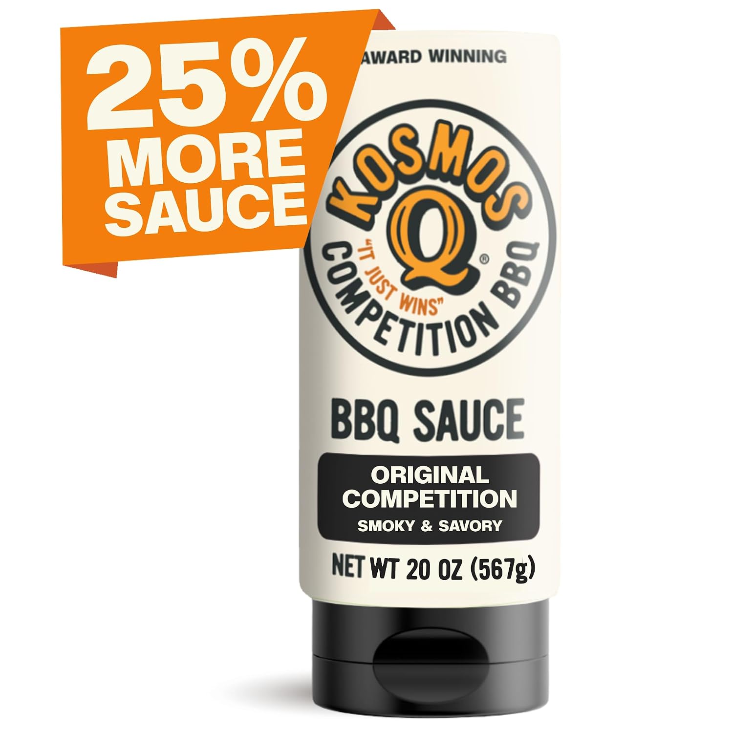 Kosmos Q Sweet Apple Chipotle BBQ Sauce, Tangy Natural Barbecue Sauce with Real Apples & Spicy Chipotle Peppers, Sweet & Spicy Glaze for Pork, Chicken, Ribs & More, Gluten Free, 15.5 Oz Bottle