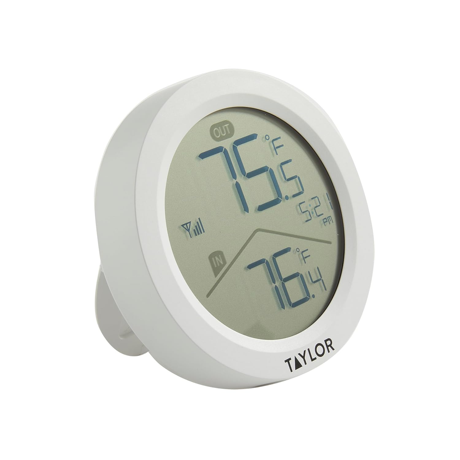 Taylor Wireless Digital Indoor Outdoor Thermometer, Easy to Read Numbers for Patio, Pool, and Indoor Areas, LCD, Black