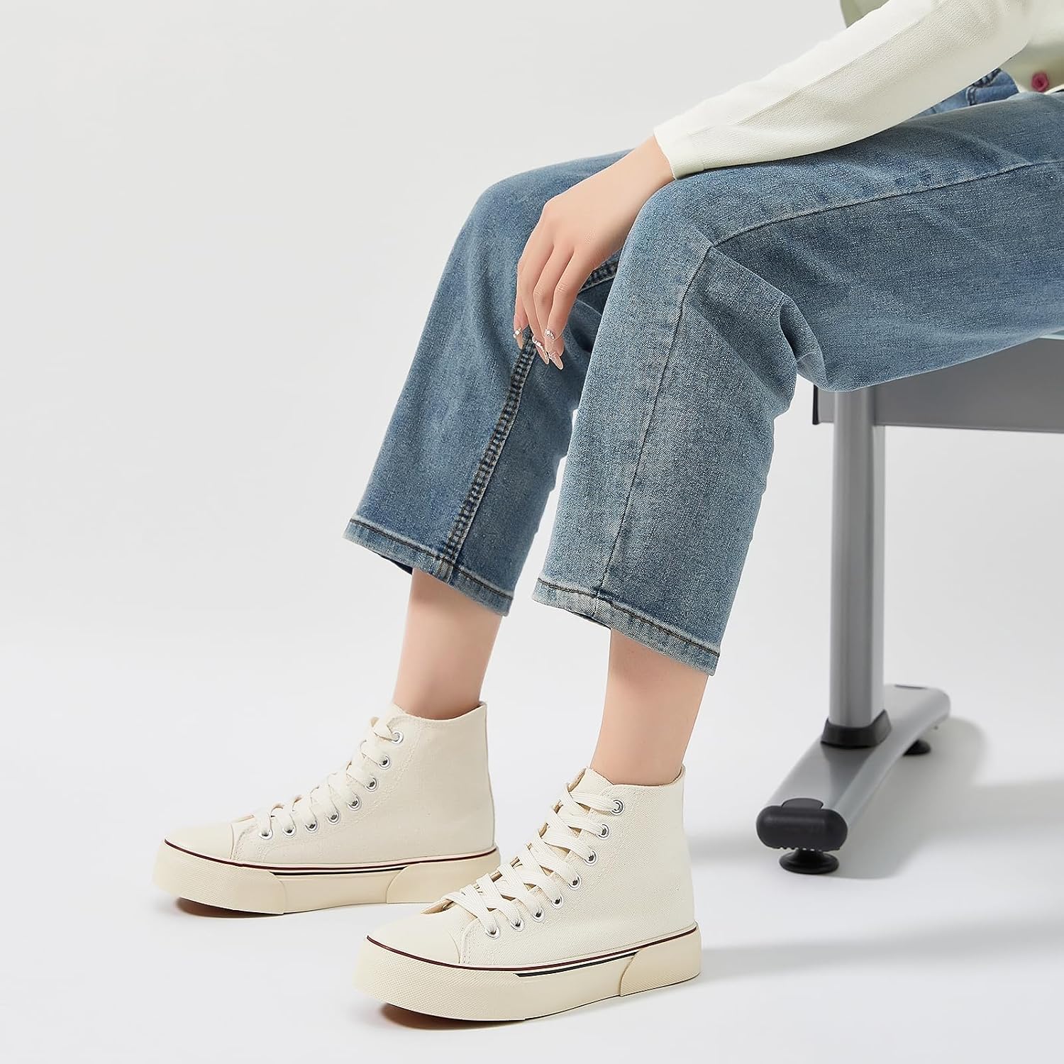 hash bubbie High Top Canvas Sneakers Fashion Walking Shoes