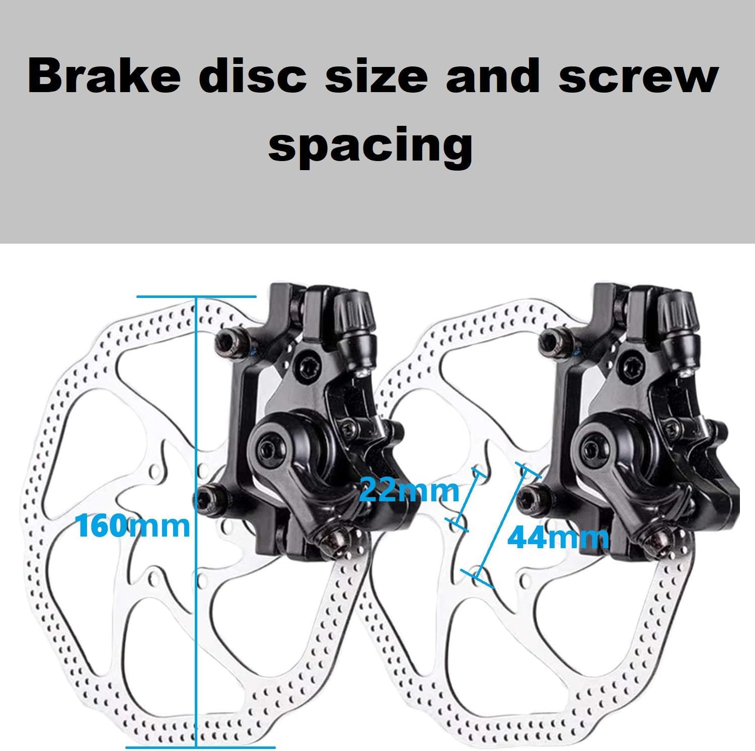 Bike Disc Brake Kit With Front and Rear Caliper、160mm Bike Rotor