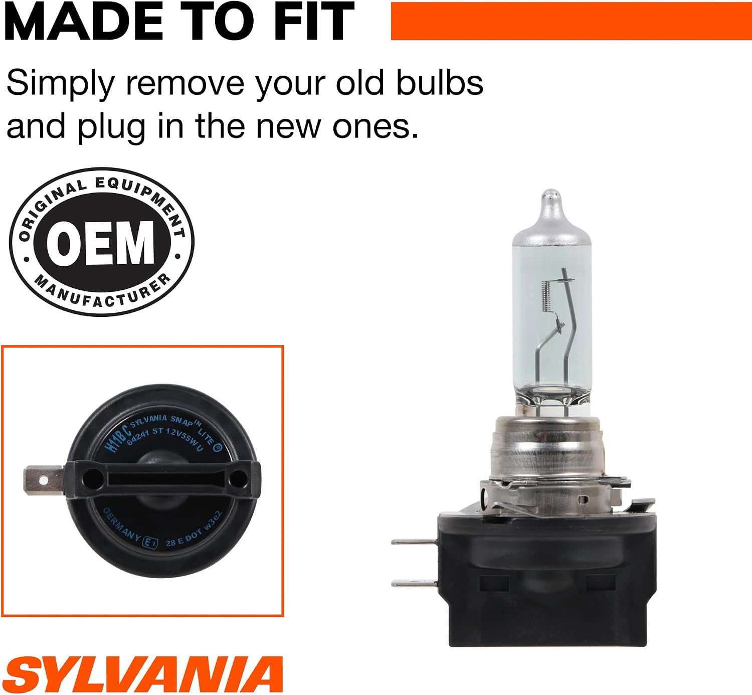 SYLVANIA - H11B SilverStar - High Performance Halogen Headlight Bulb, High Beam, Low Beam and Fog Replacement Bulb