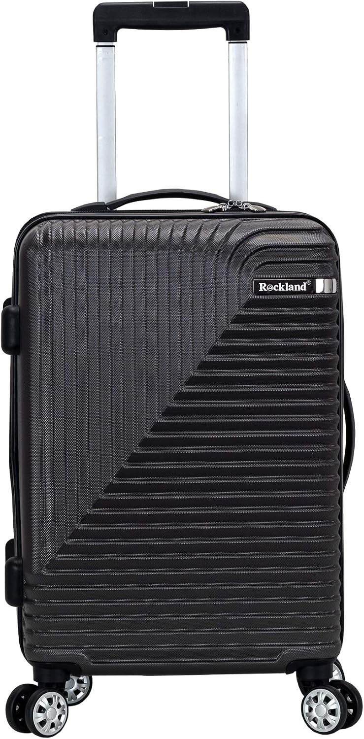 Rockland Star Trail Hardside 2 Piece Expandable Spinner Wheel Luggage Set, (20"/24"/28"), Champagne