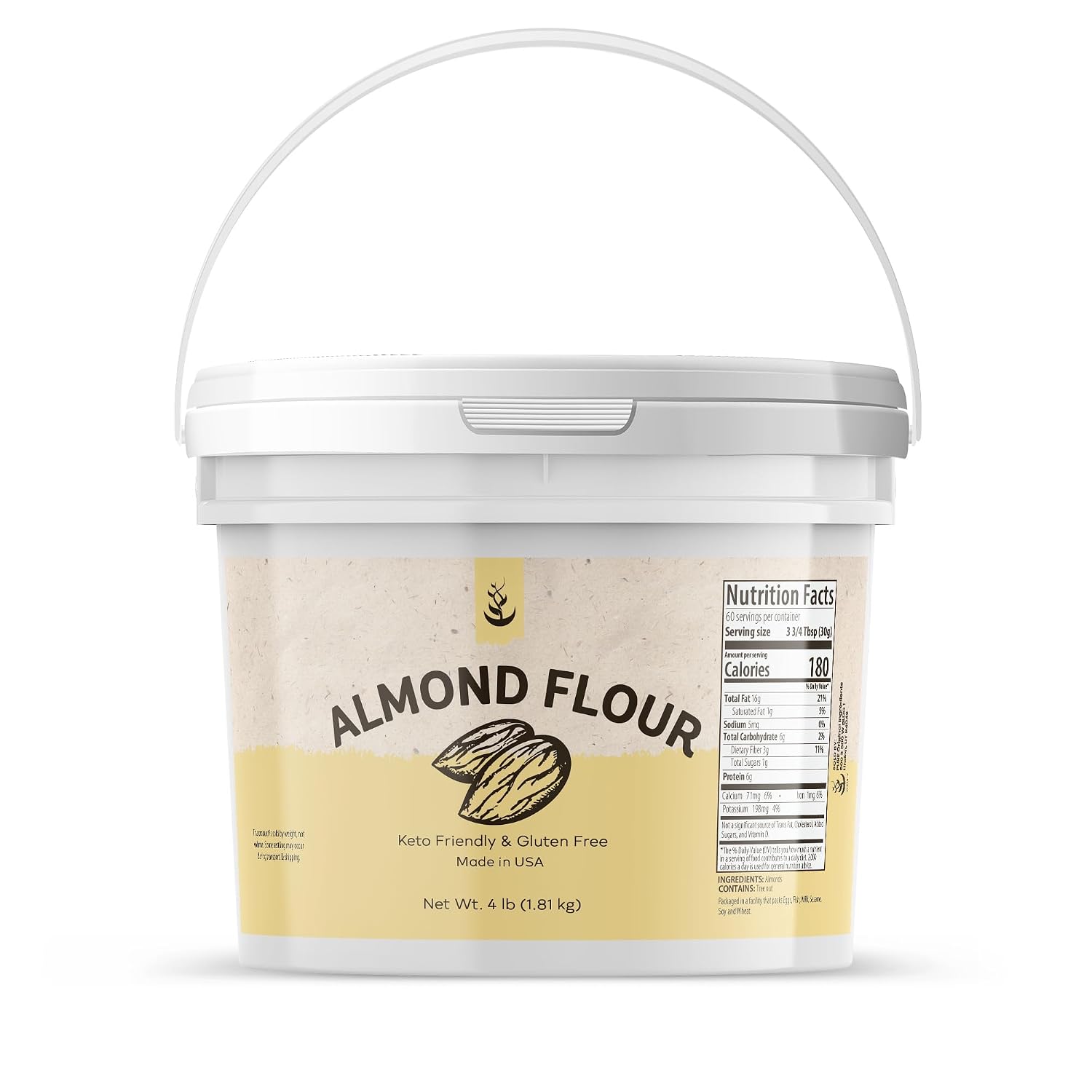 Pure Original Ingredients, Almond Flour, Blanched, 4 Lb | For baking, cooking, and gluten-free recipes