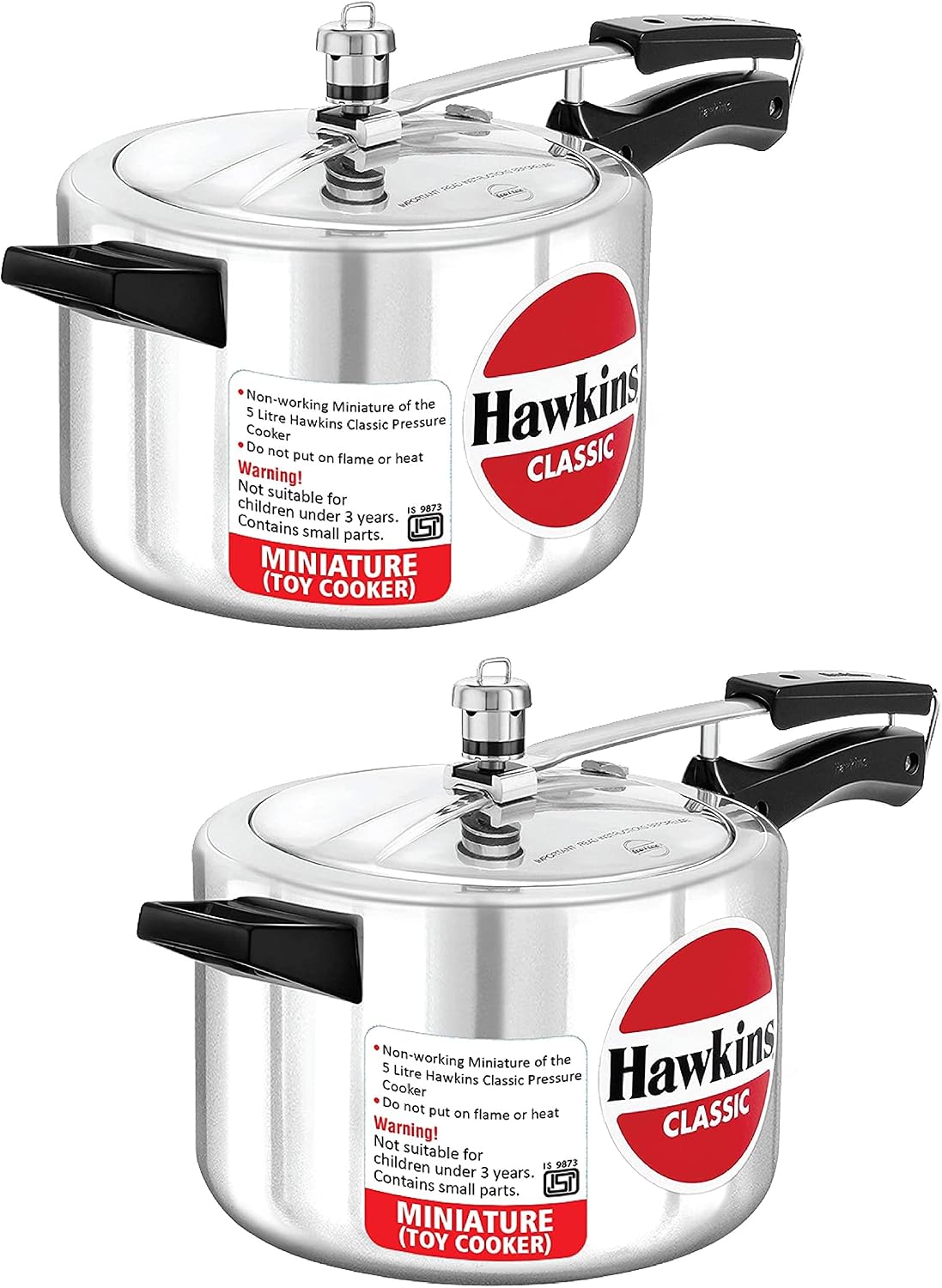 Hawkins Aluminum Toy Cooker (Silver), Set of 2 Pcs, Inner Lid