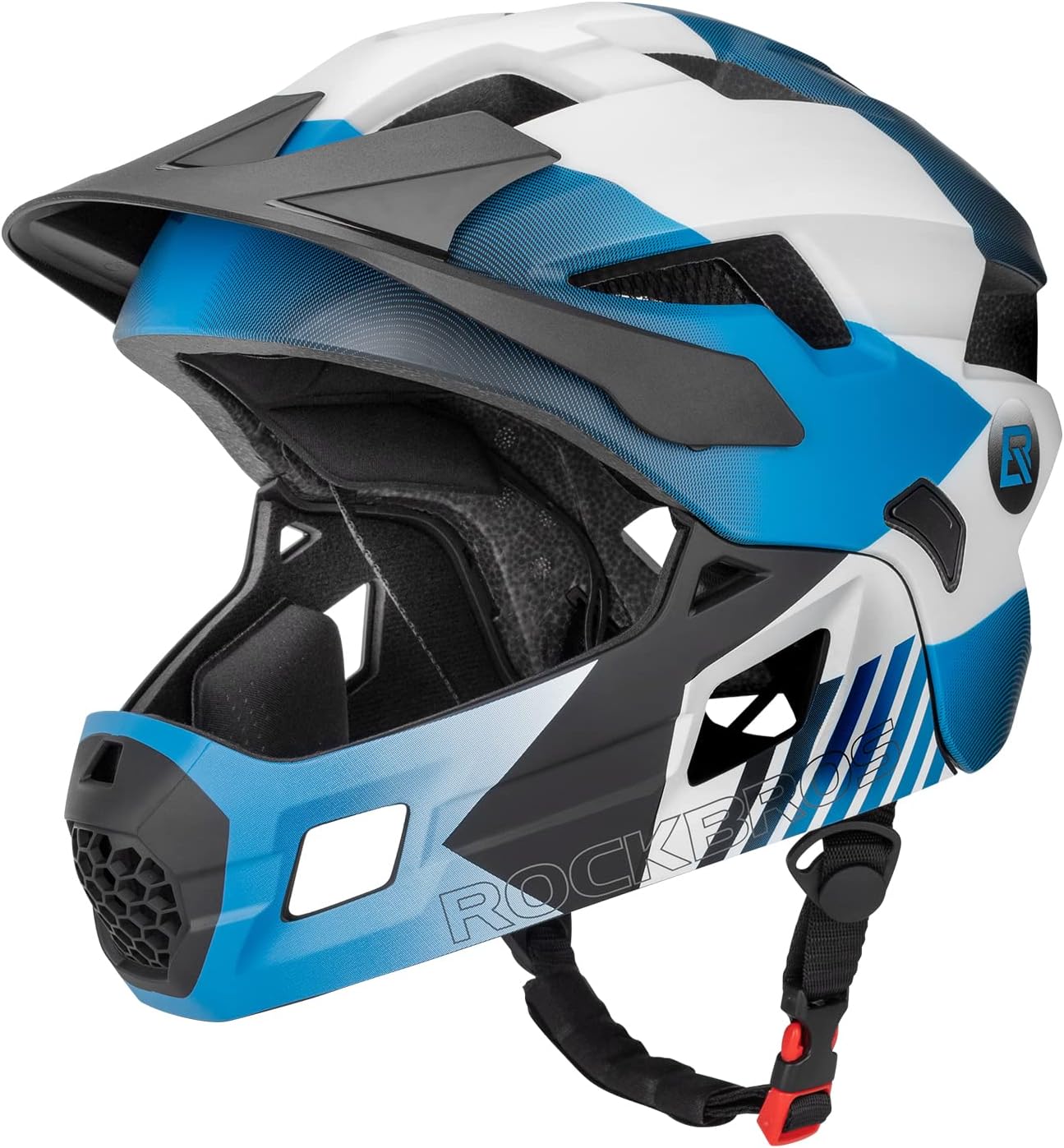 ROCKBROS Kids Full Face Bike Helmet Lightweight Detachable MTB Helmet