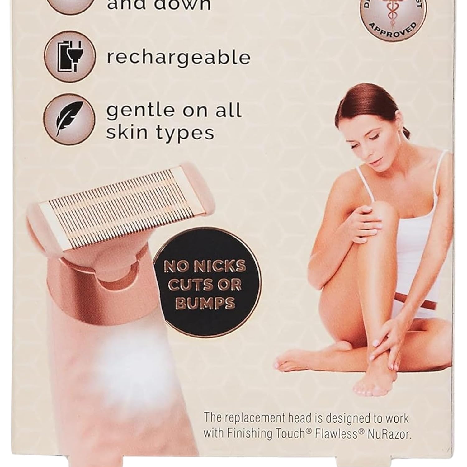Finishing Touch Flawless Nu Razor Replacement Blade, Rose Gold