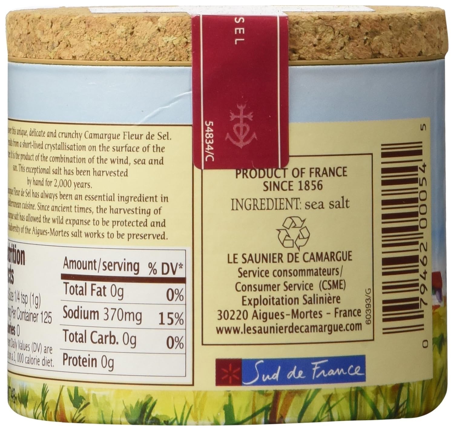 Le Saunier De Camargue | French Fleur Del Sel | Finishing Sea Salt, 4.4 oz (Pack of 4)