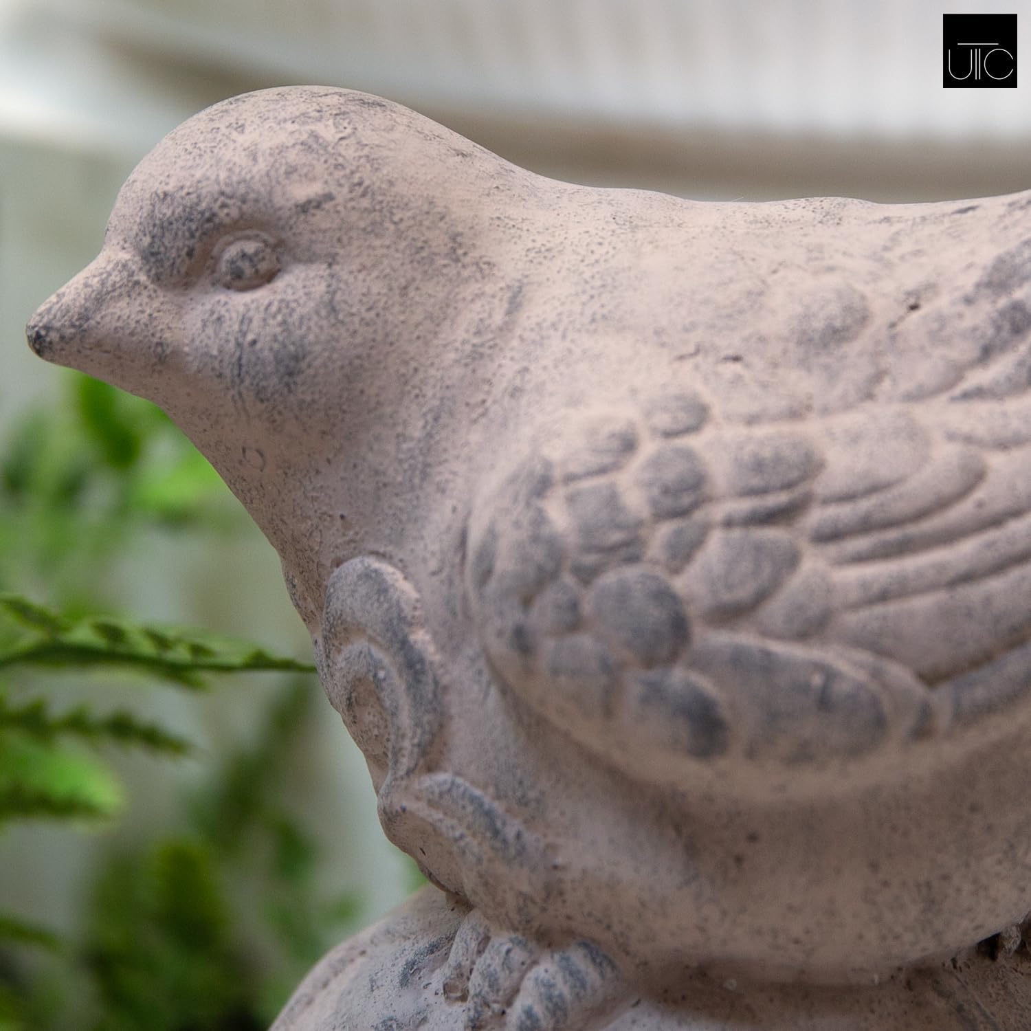 Small Cement Bird Statue, Gray Concrete Finish (8.25 X 5.25 X 6.25 In.) | Decorative Cement Bird Figurine With A Gray Concrete Finish, Ideal For Tables, Patios, Lawns, Yards, And Home Décor.