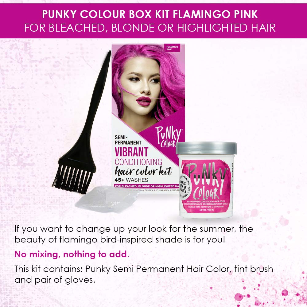Punky Colour Box Kit Cotton Candy Semi Permanent Hair Color - Vegan, Cruelty-Free Conditioning Hair Dye, Lasts Up to 35 Washes