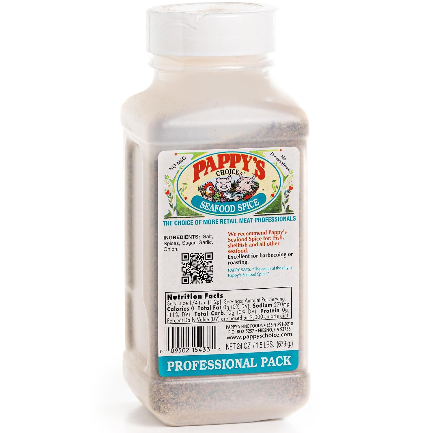 Pappy's Choice Original Seasoning, 32 Oz | California's Legendary Seasoning Blend, Santa Maria Style, Perfect for BBQ, Beef, Burgers, Brisket, Tri-tip and Steak