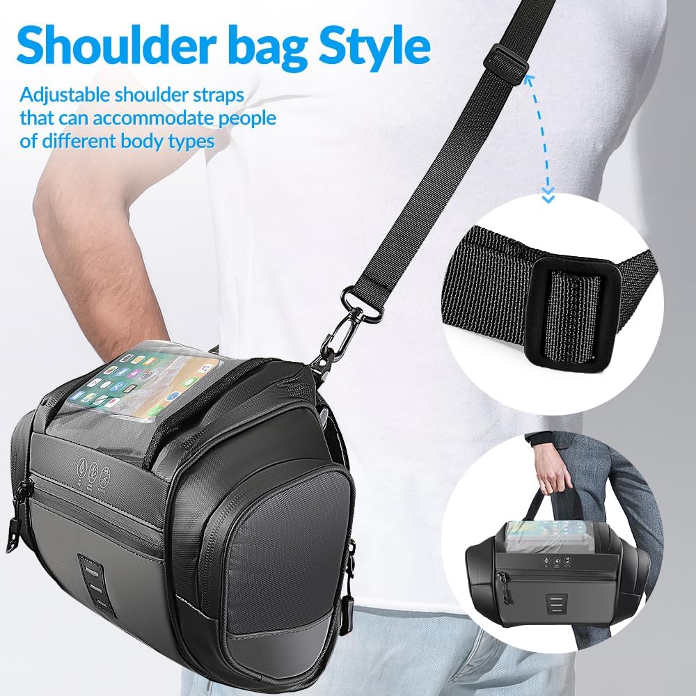 WOTOW Bike Handlebar Bag, Waterproof & with Sensitive Touch Screen, 3.5L