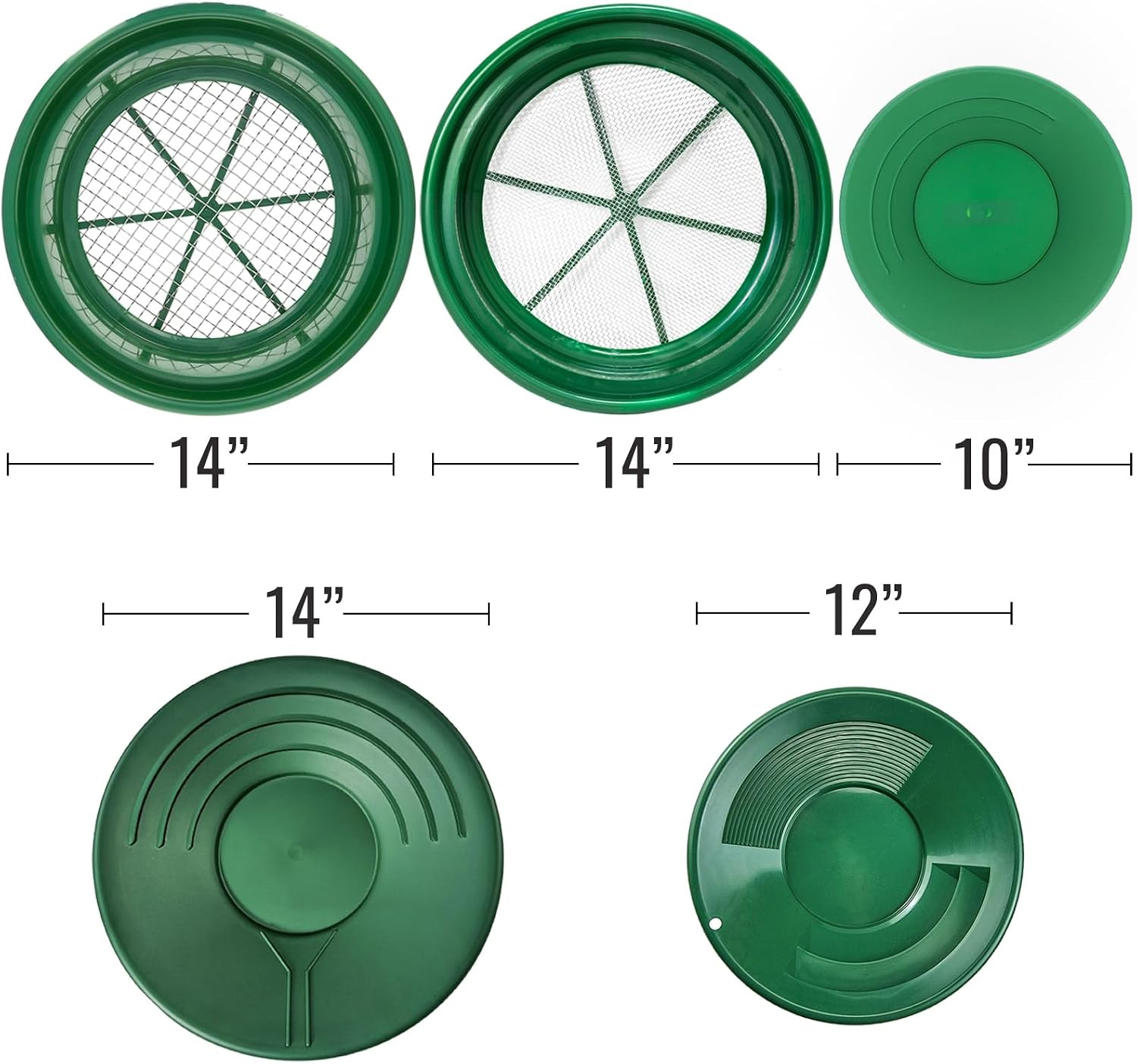 ASR Outdoor 21PC Deluxe Sluice Box Gold Panning Kit with 1/2 and 1/8 Classifier Screens