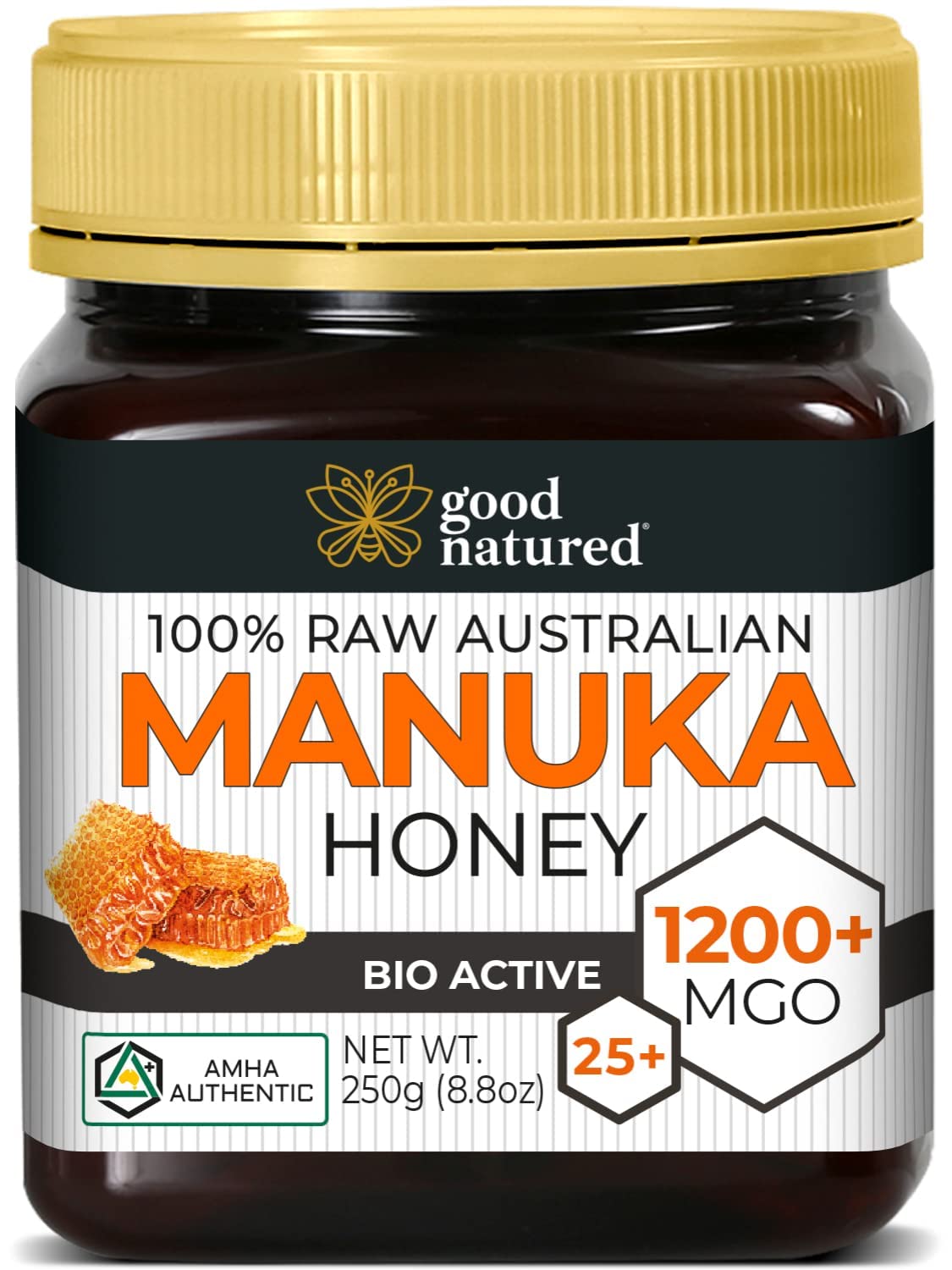 Manuka Honey Medical Grade - Raw Australian Manuka Honey MGO 850+ | Good Natured - AMHA Certified - Lab Tested - Non-GMO - BPA-Free - Premium Quality - Product of Australia - 8.8 oz