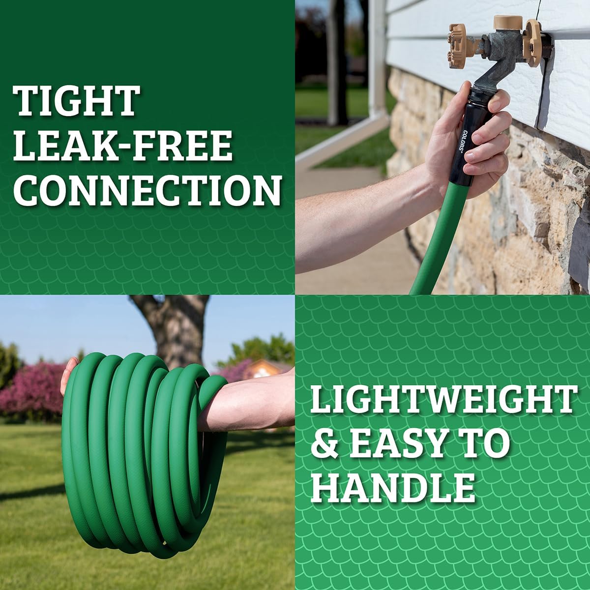 Flexzilla Garden Hose 5/8 in. x 50 ft., Lightweight All-Weather Water Hose, Durable and Flexible, Leak-Free Connections