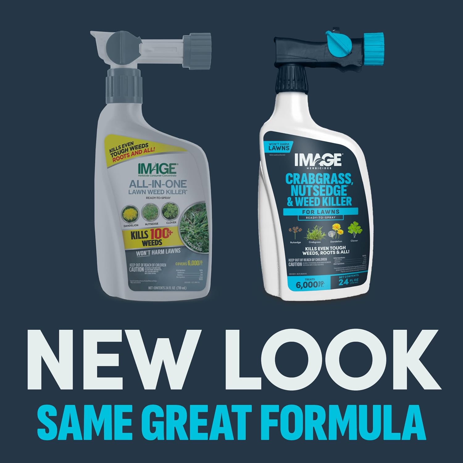 Image Herbicide Crabgrass, Nutsedge, & Weed Killer for Lawns 24 fl oz | Ready-to-spray weed spray, water based formula