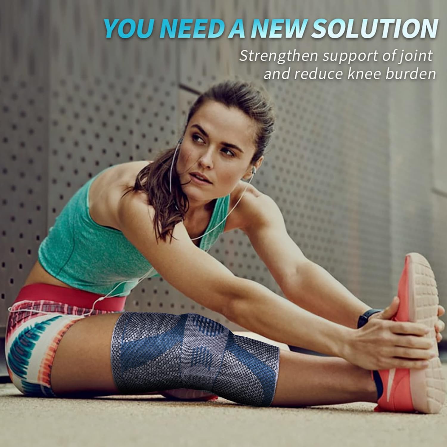 NEENCA Knee Braces for Knee Pain Relief, Compression Knee Sleeves with Patella Gel Pad & Side Stabilizers, Knee Support for Weightlifting, Running