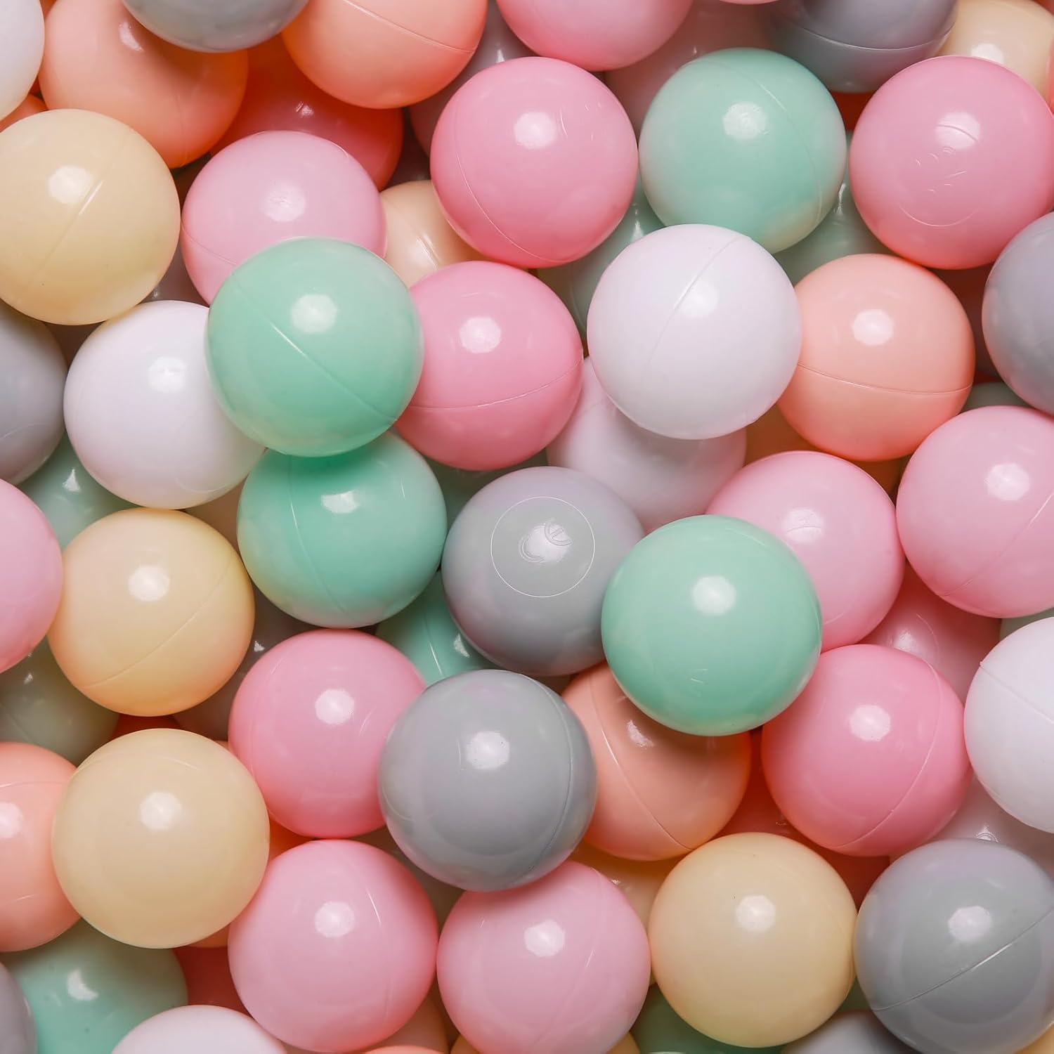 GOGOSO Ball Pit Balls 100 PCS for Toddles, Kids Plastic Balls for Ball Pit, Pool, Pink Party Accessories, Birthday Decoration