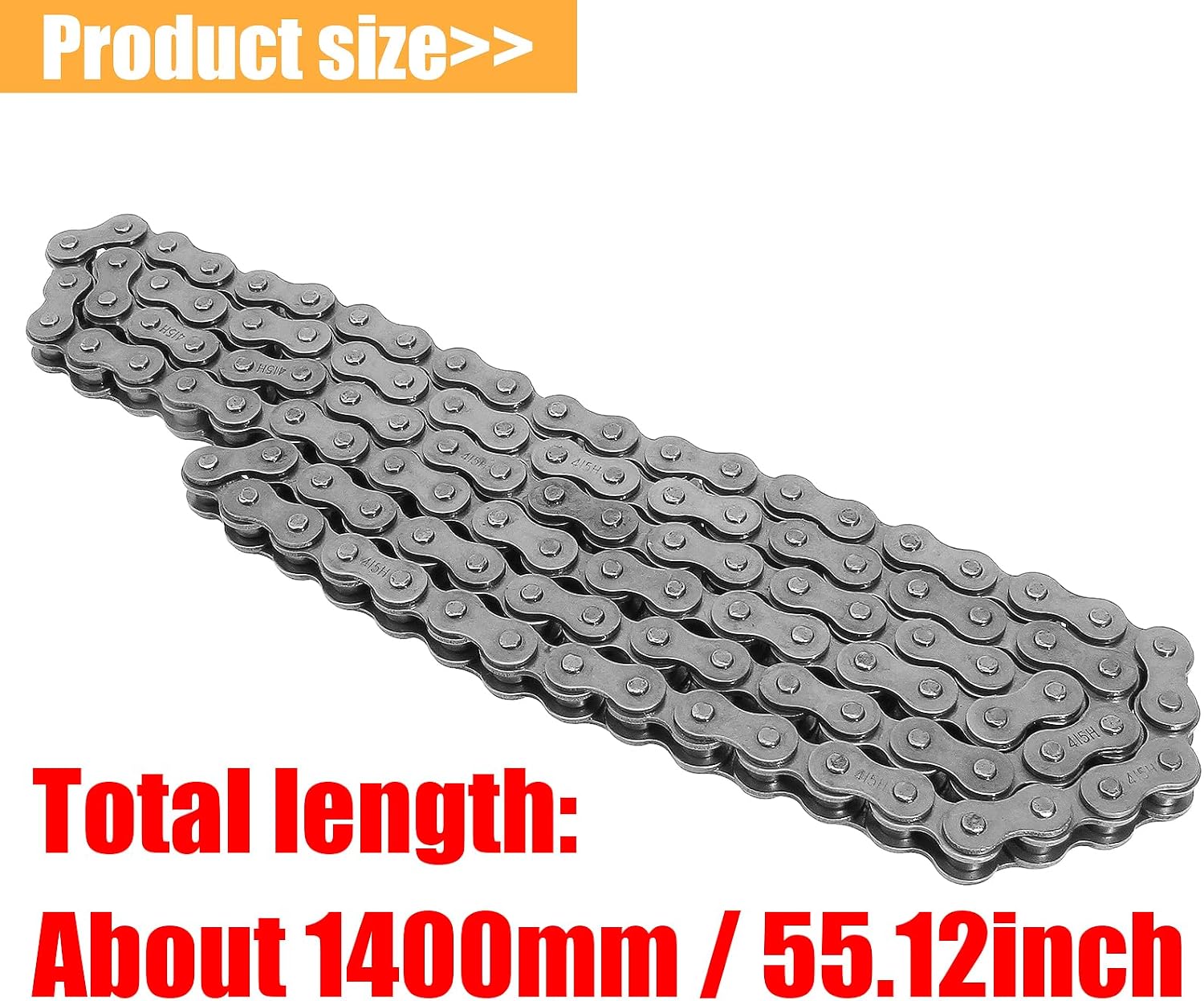 415 415H Chain 110L Link Heavy Duty for 49cc 50cc 60cc 66cc 70cc 80cc 2-stroke 4-stroke Engine Motor Motorized Bicycle Pit Dirt Mini Bike Scooter