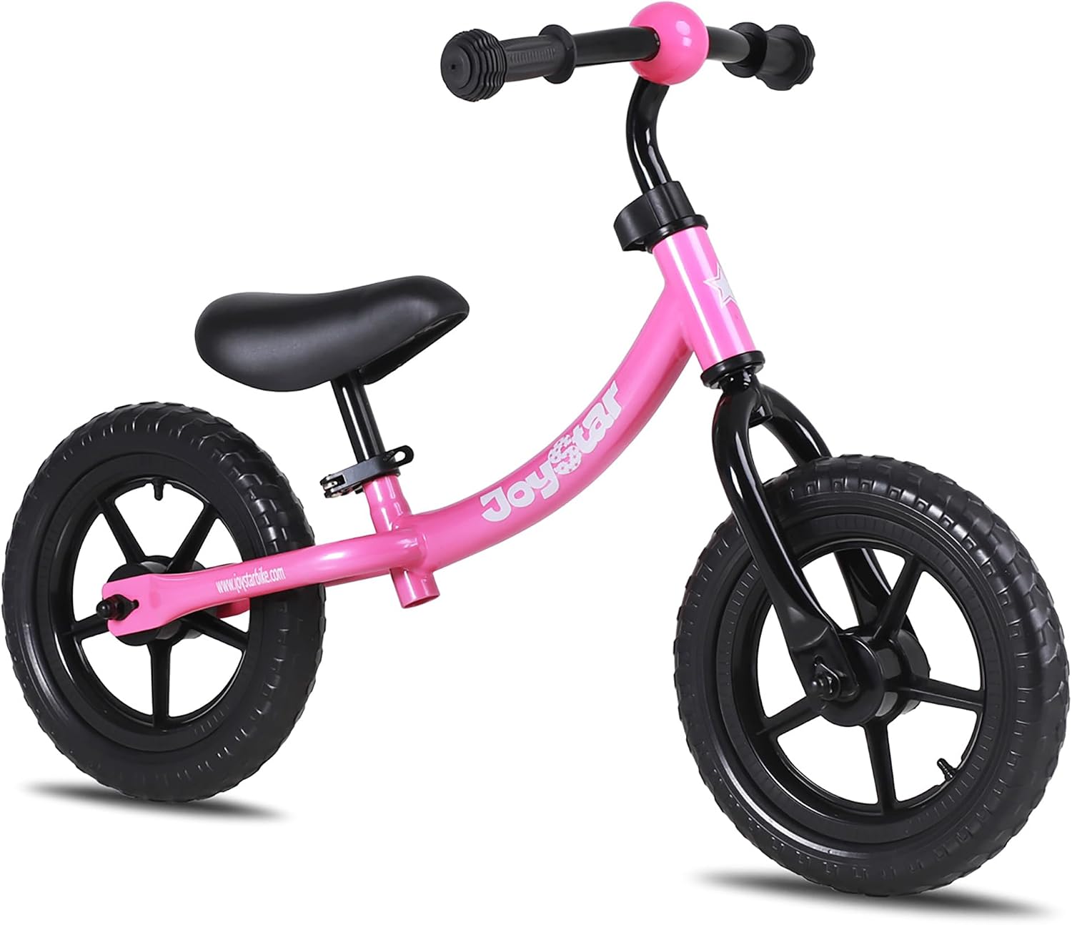 JOYSTAR Toddler Balance Bike 2-5 Year Old, No Pedal, Adjustable Seat | 12" Balance Bike Push Bike Adjustable Handlebar Lightweight Steel Frame, Ideal Gift for Boys and Girls