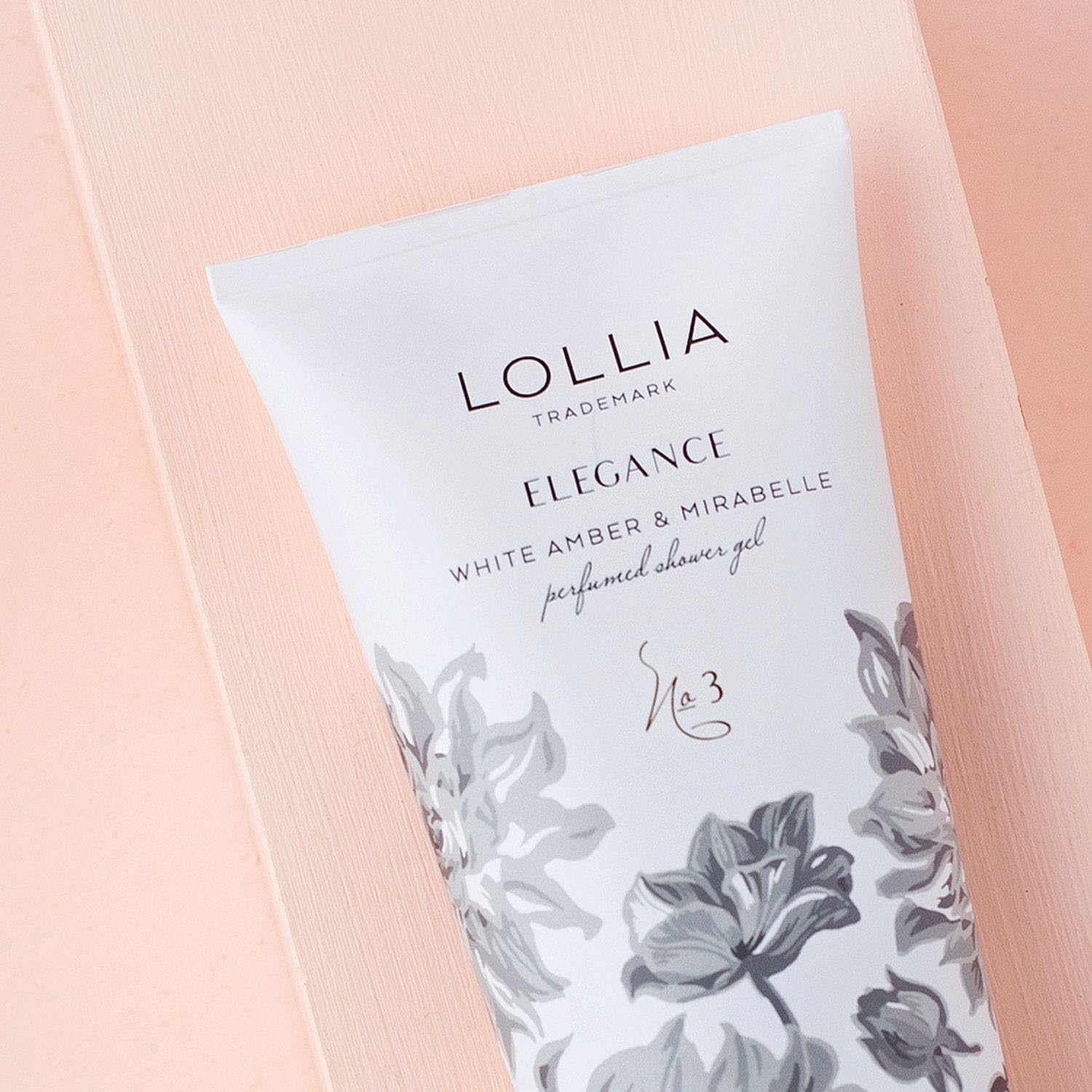 LOLLIA Wish Shower Gel, 8 fl oz, Vanilla Bean, Rice Flower, Jasmine Leaves, & Sugar Cane, Luxury Shea Moisture Hydrating Women's Body Wash, Delicate & Relaxing Scented Bath Soap for Self Care