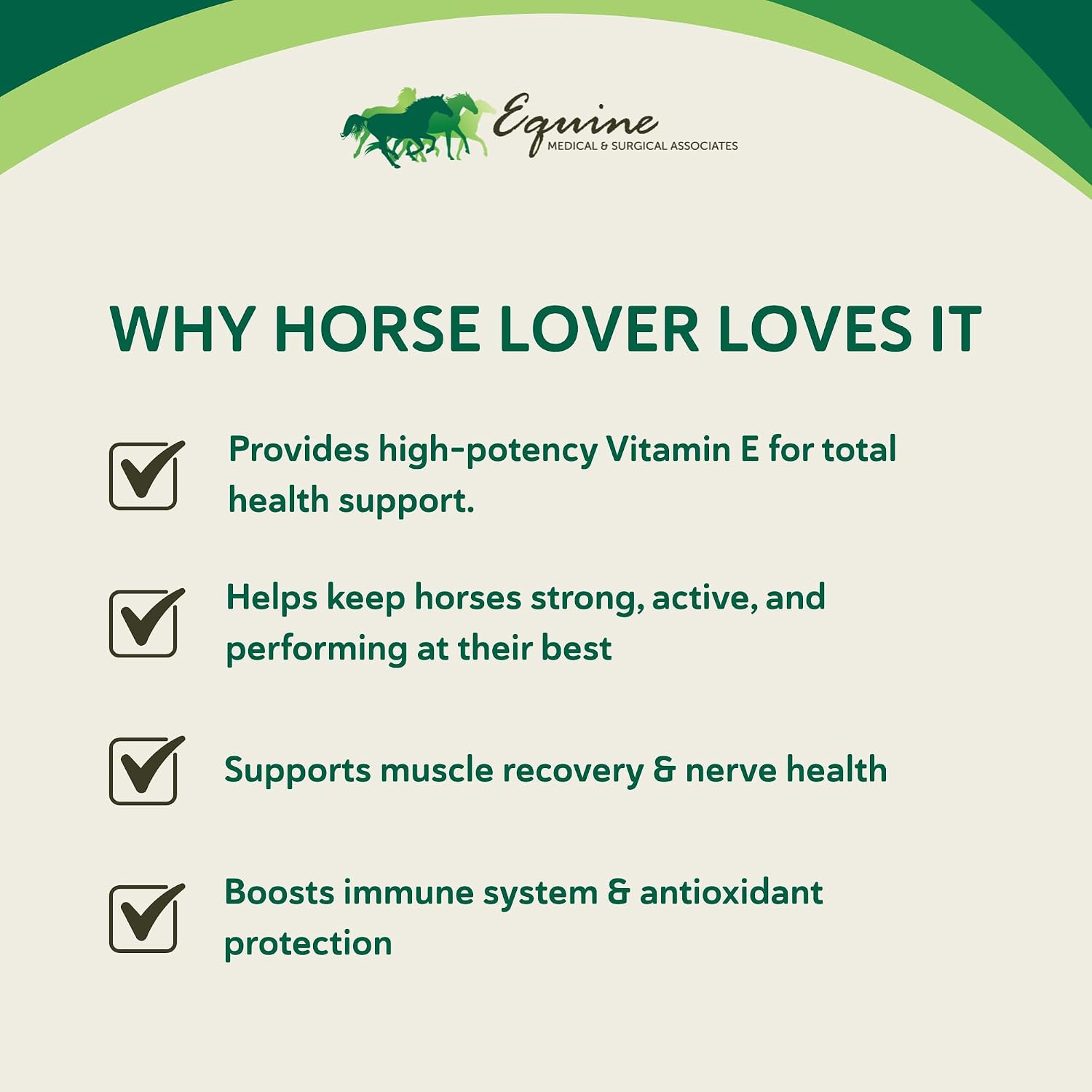 Vitamin E Supplement for Horses, High-Potency dl-Alpha Tocopherol Powder, Supports Immune Muscle Skin and Nerve Wellness, Low Sugar Starch and Fructans (60 Servings)
