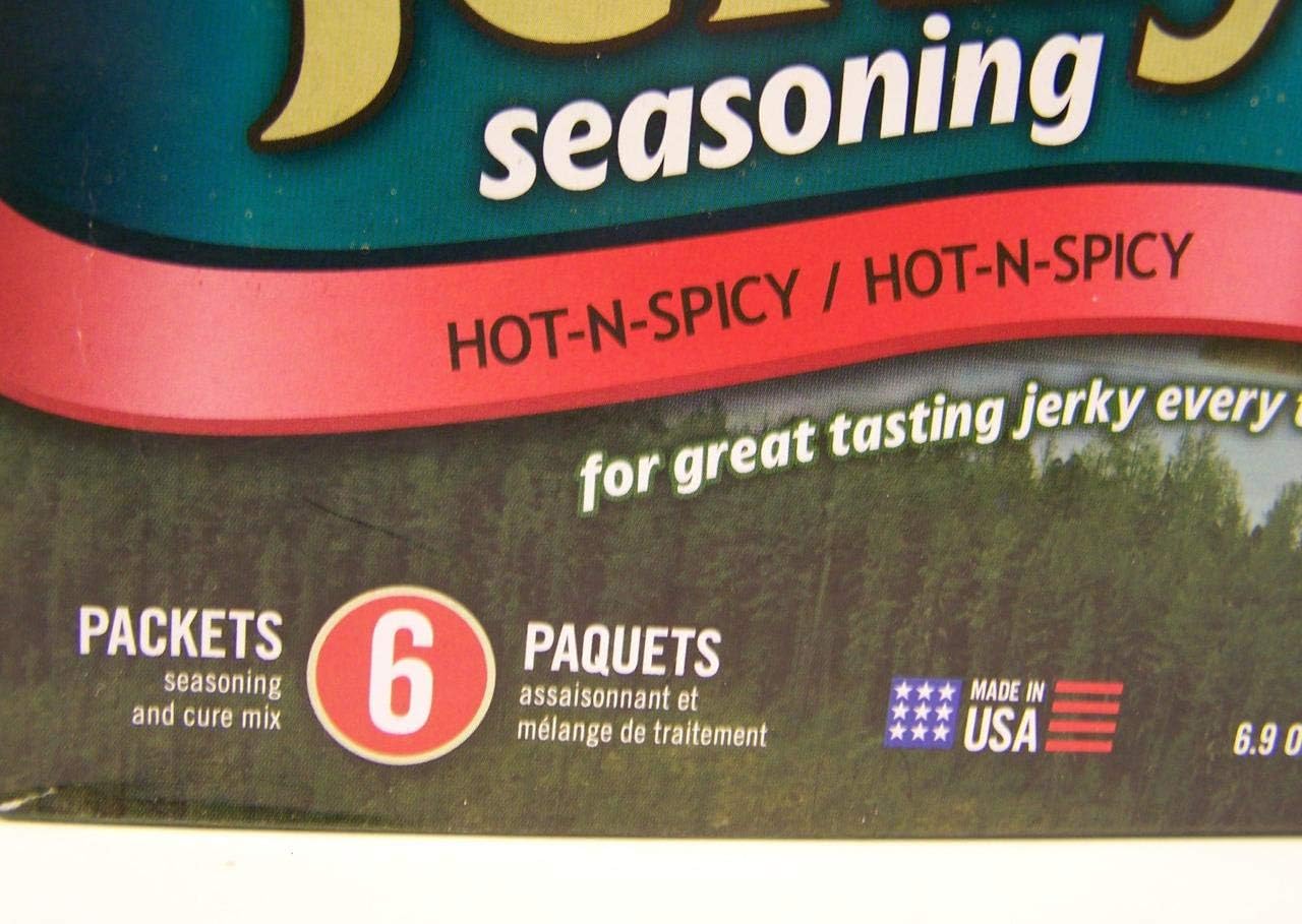 Nesco Jerky Seasoning Hot-N-Spicy Flavor 6 Pack BJH-6 Seasoning And Cure Mix