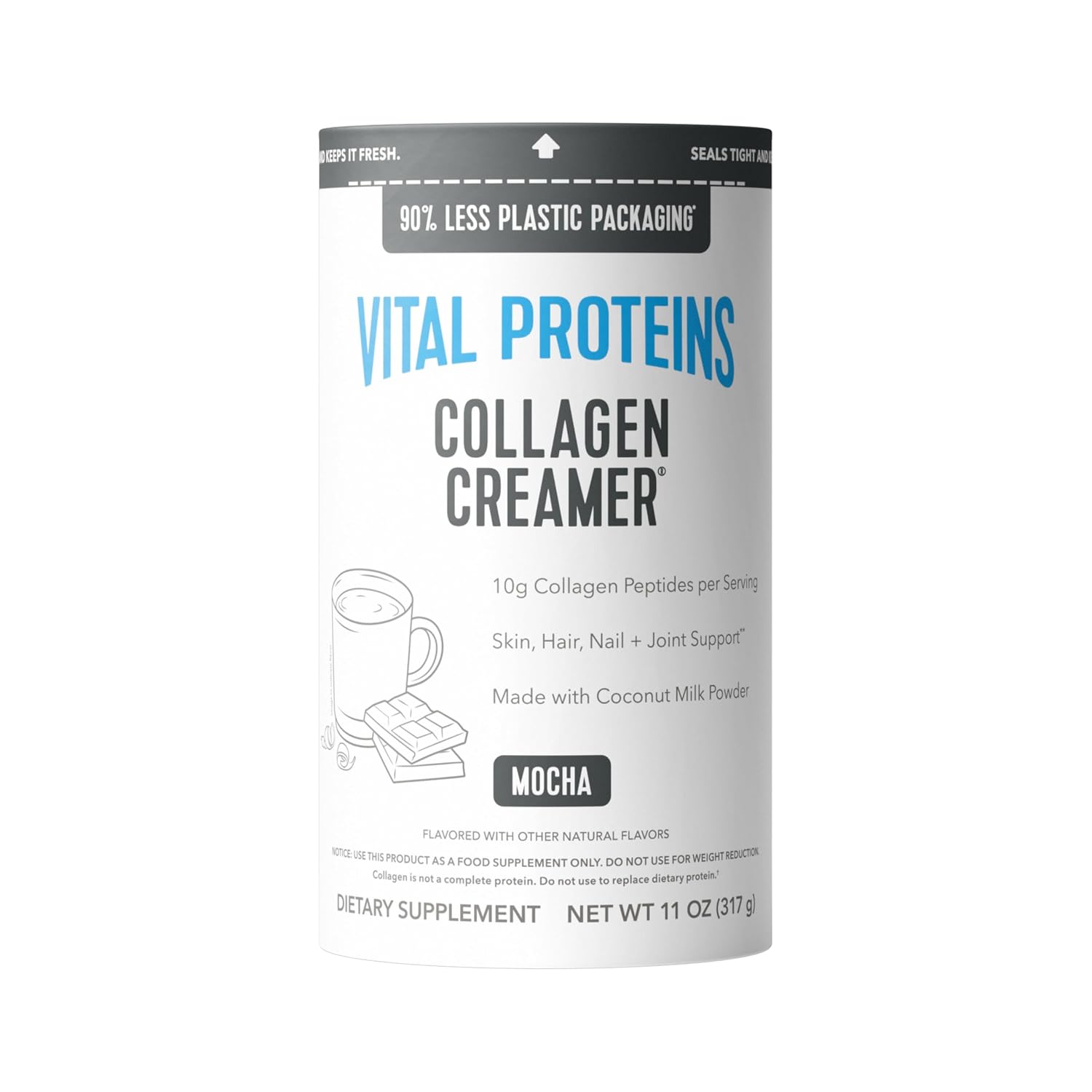 Vital Proteins Collagen Peptides Powder, Vanilla, 10.6oz | Collagen Coffee Creamer, Supports Hair Skin & Nails, Vanilla Flavor, Daily Coffee Add-In, 12 Servings